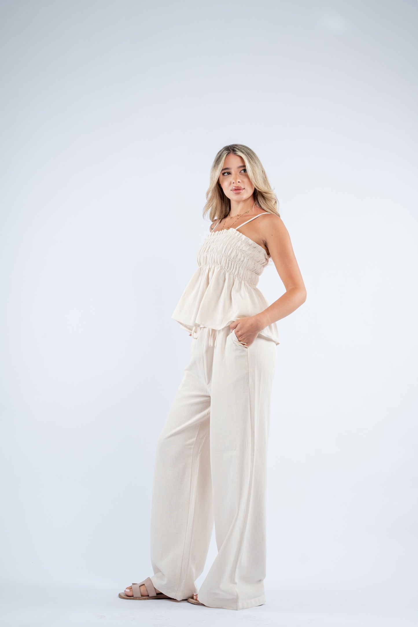 Scrunch linen set