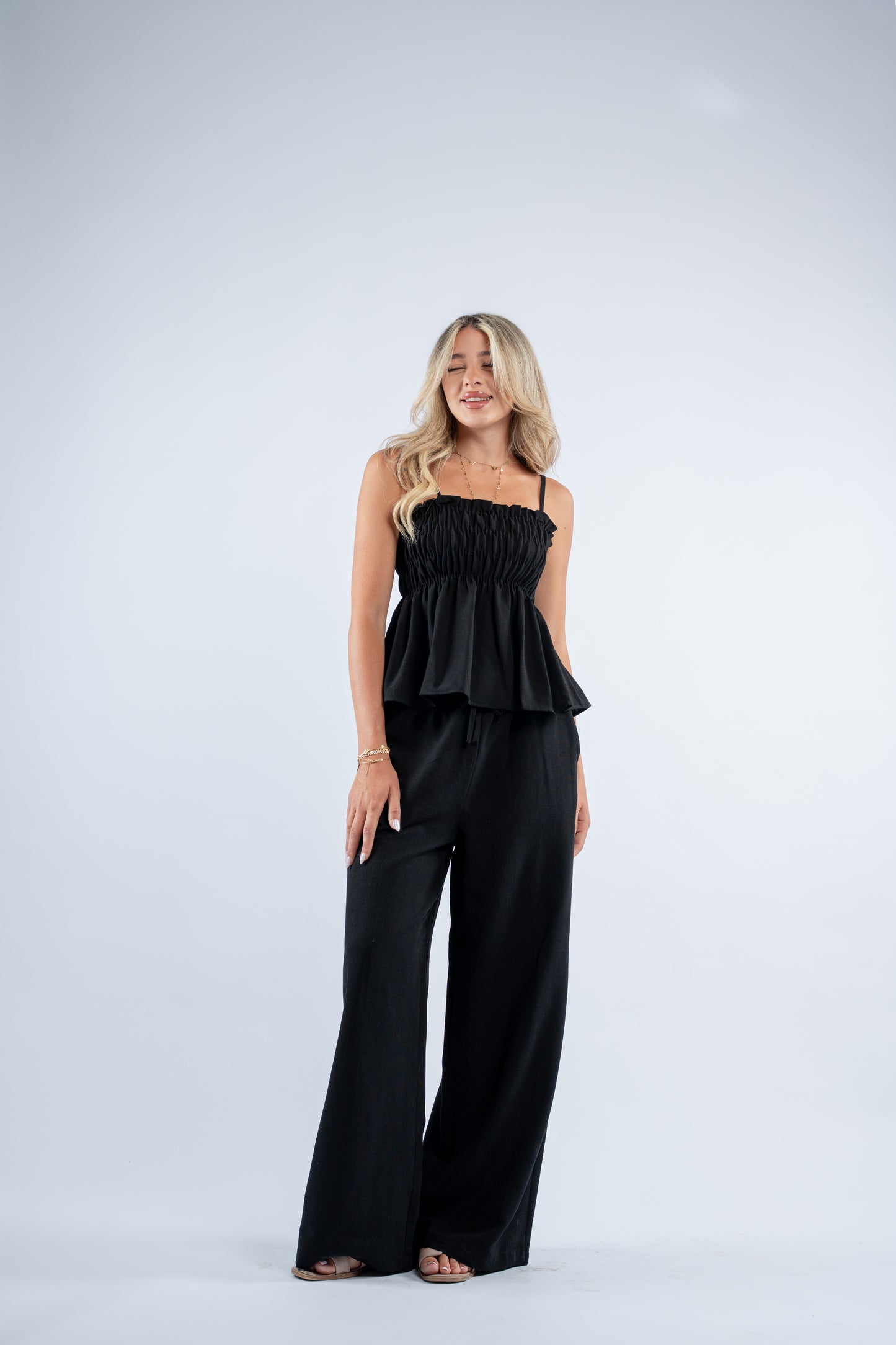 Scrunch linen set