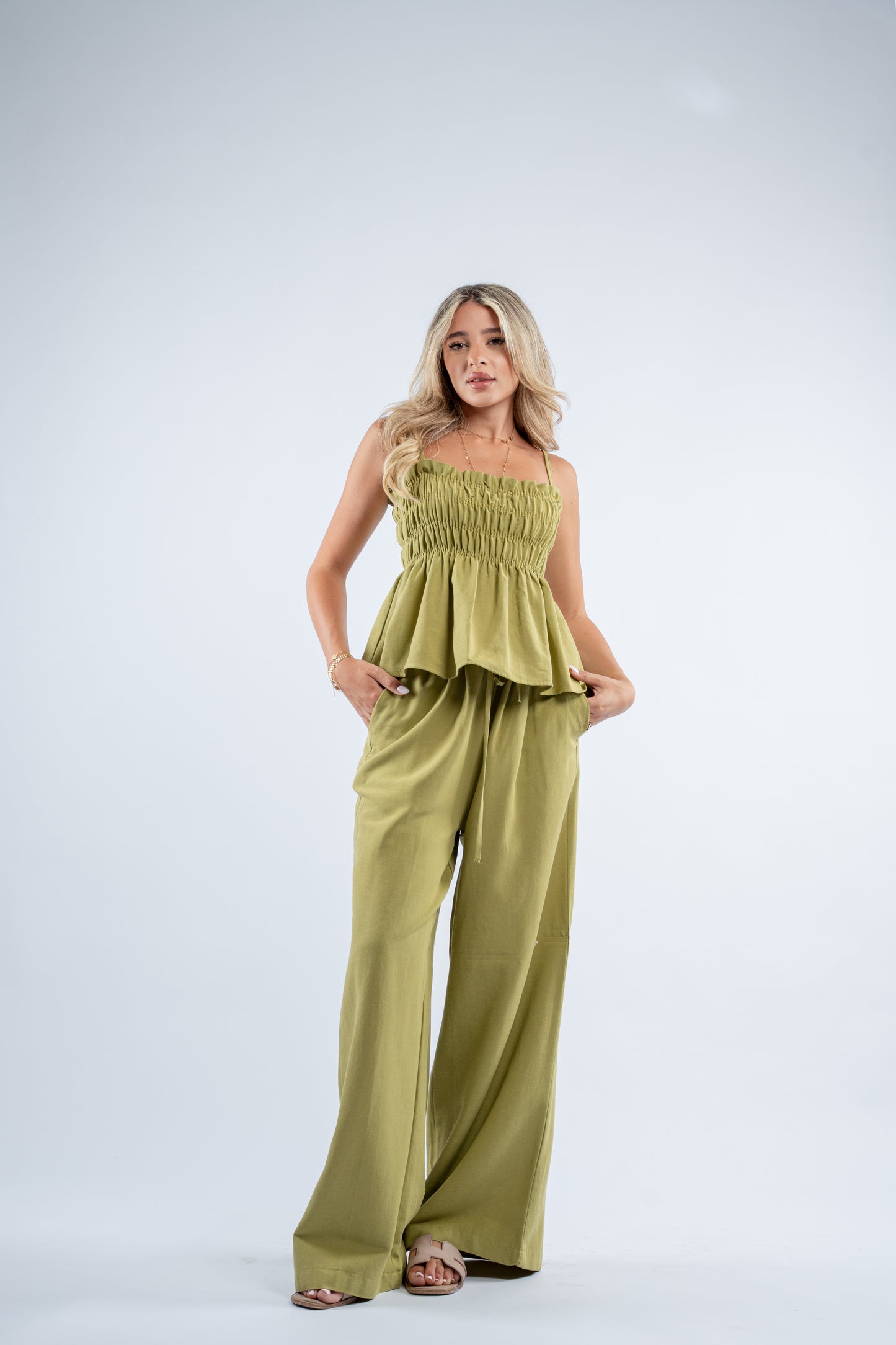 Scrunch linen set