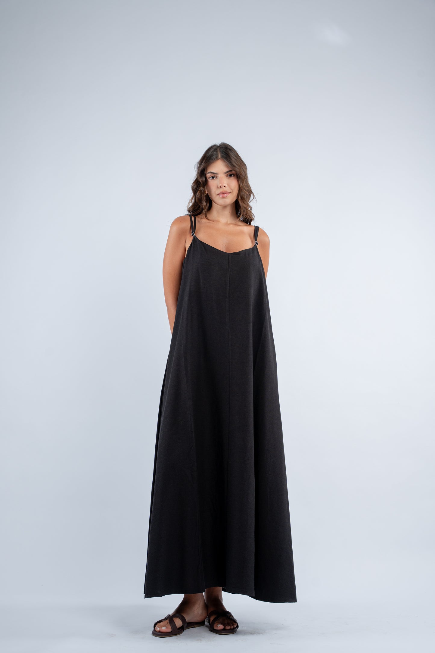 Flowy linen dress