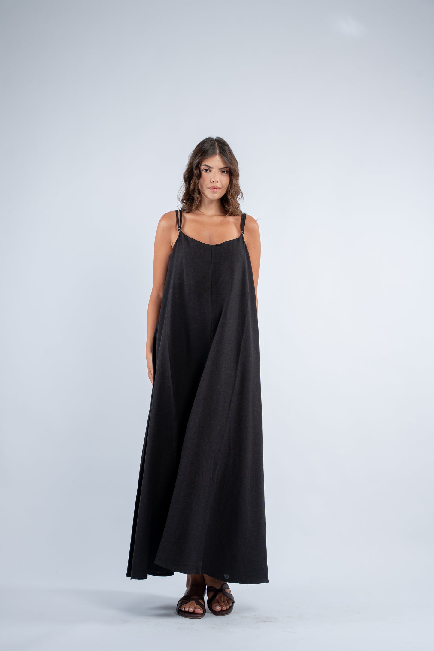 Flowy linen dress
