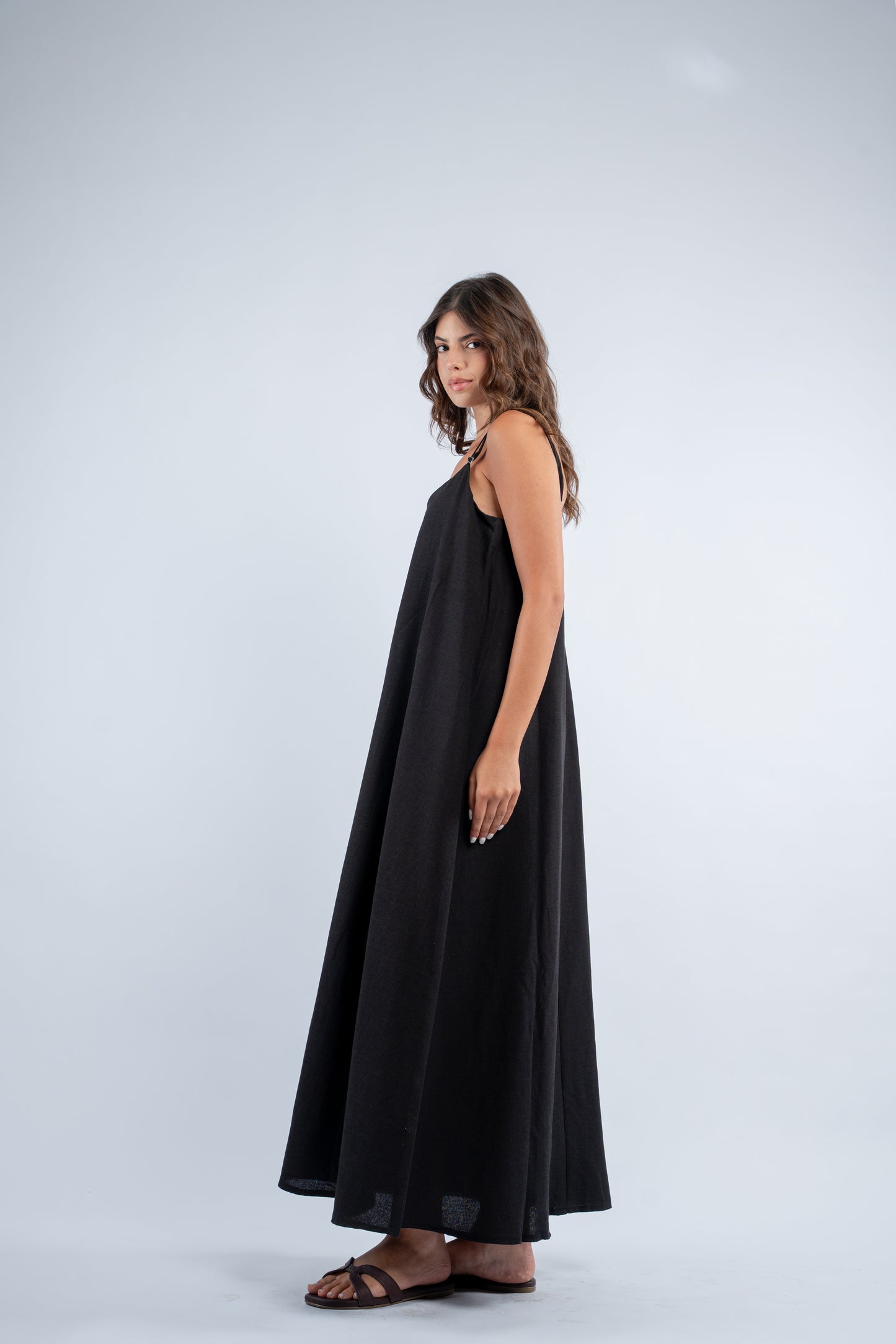 Flowy linen dress