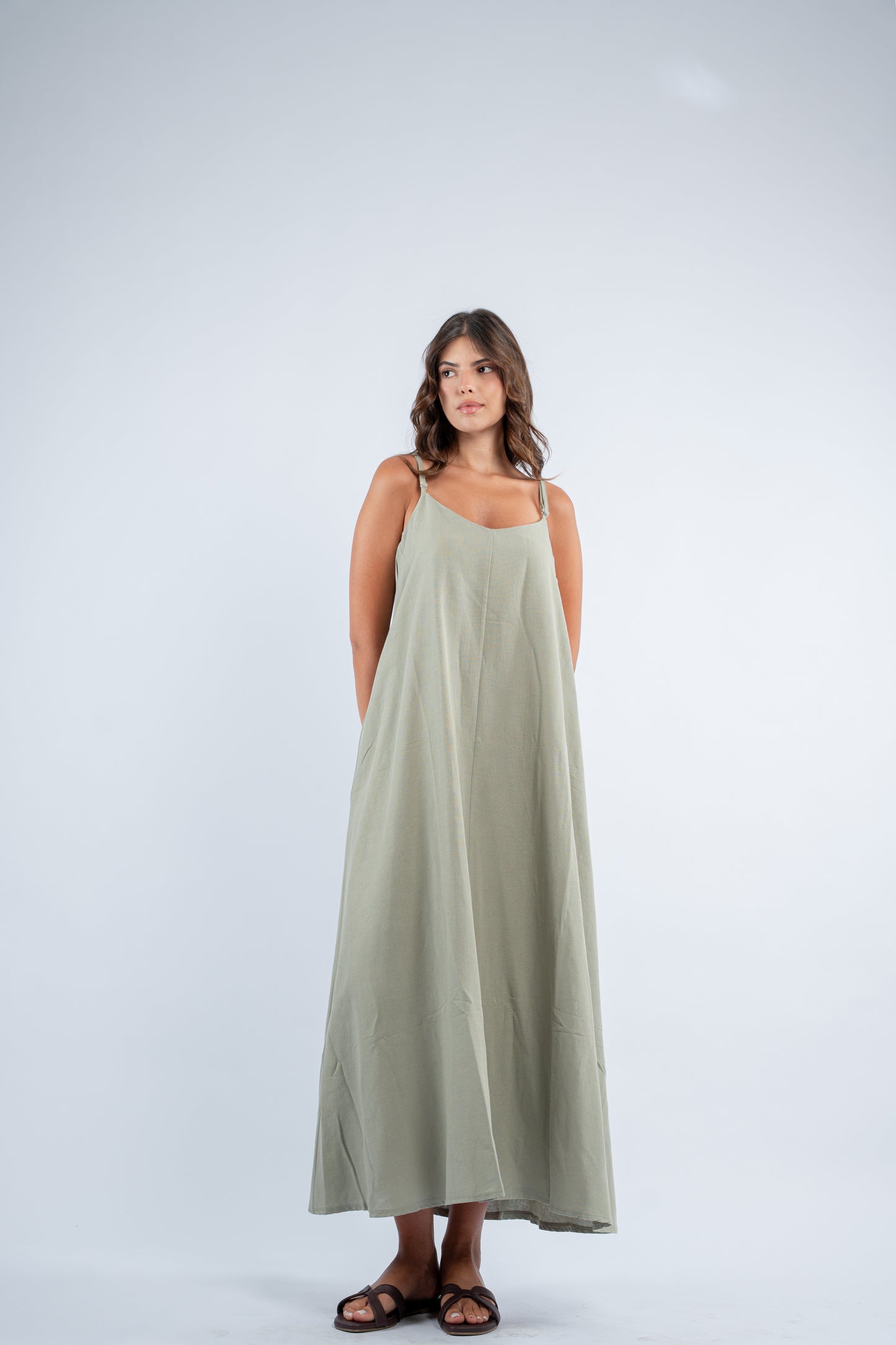 Flowy linen dress