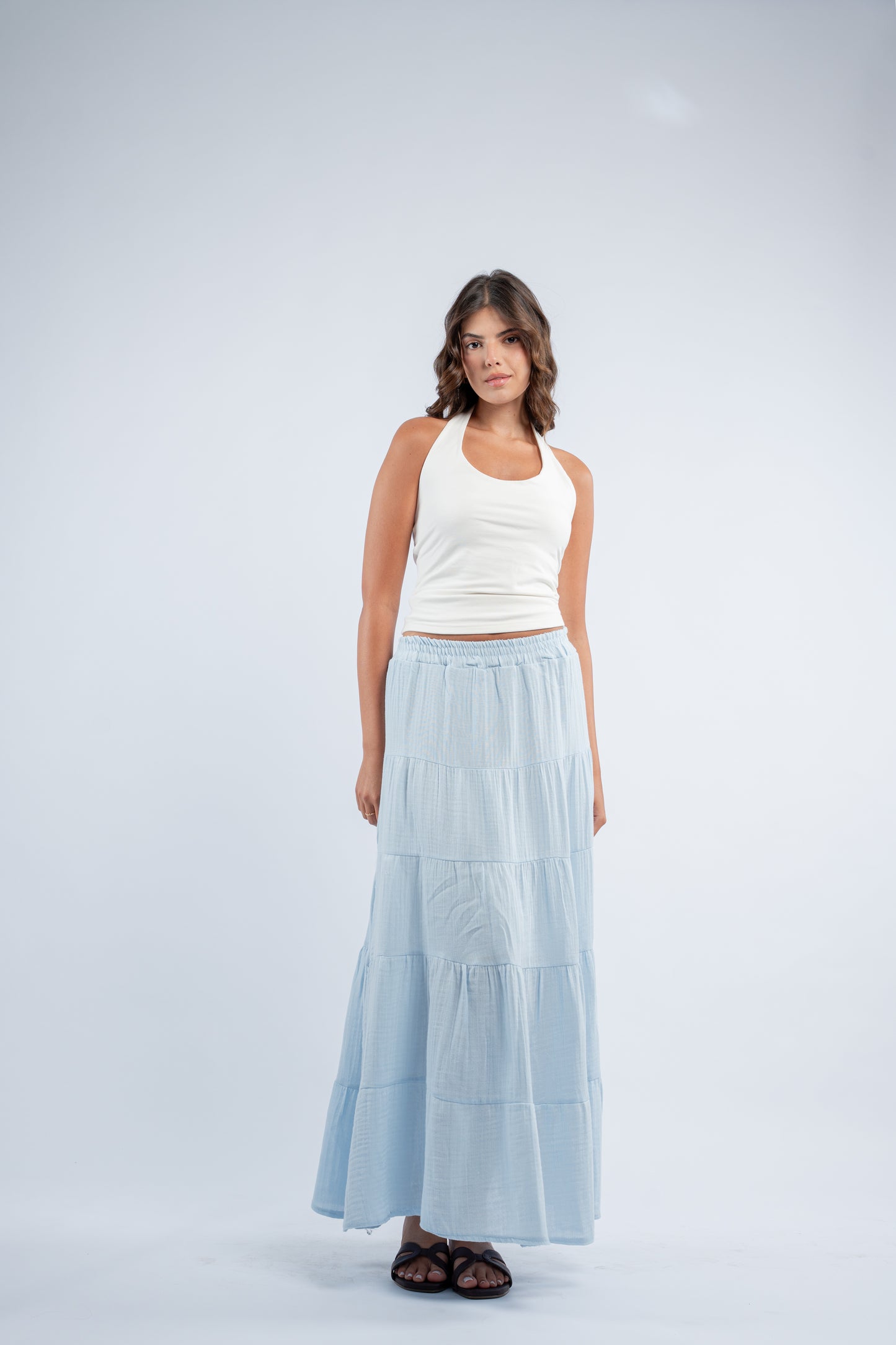 Maxi linen skirt