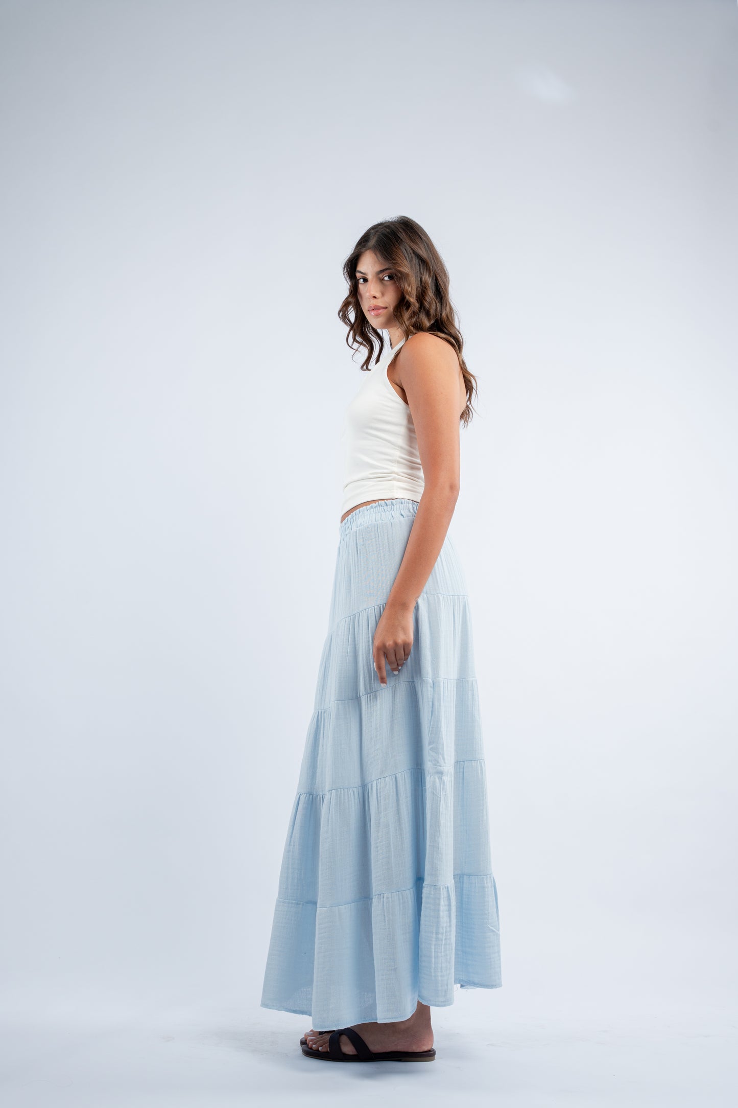 Maxi linen skirt