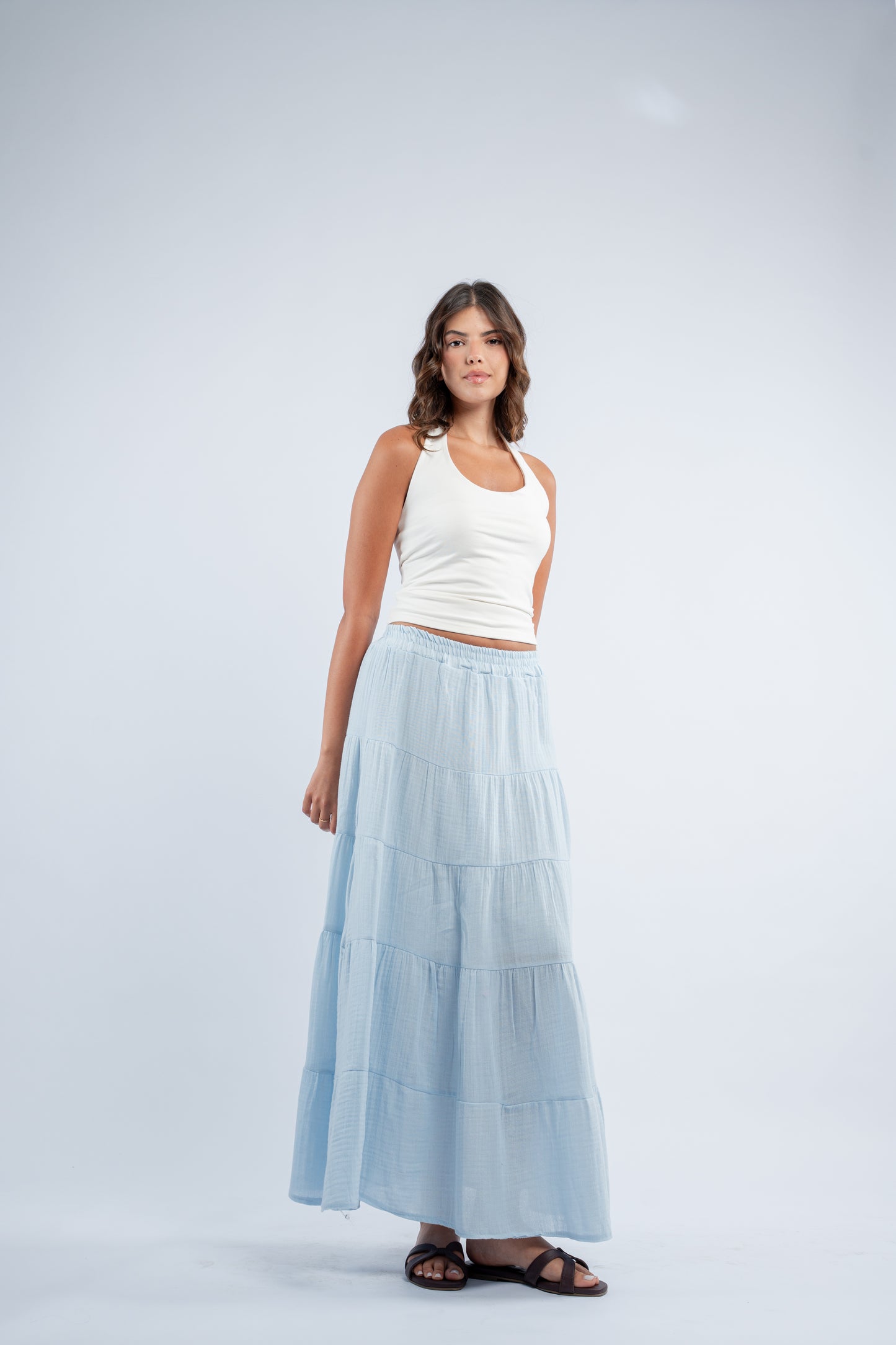 Maxi linen skirt