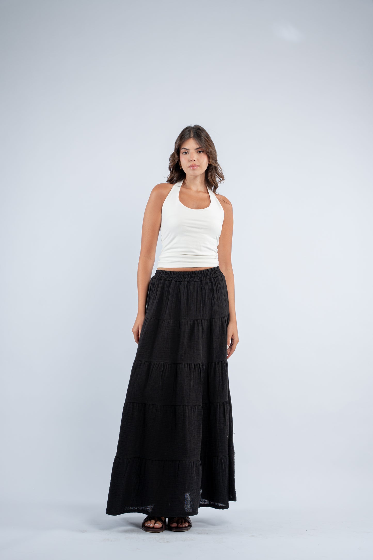 Maxi linen skirt