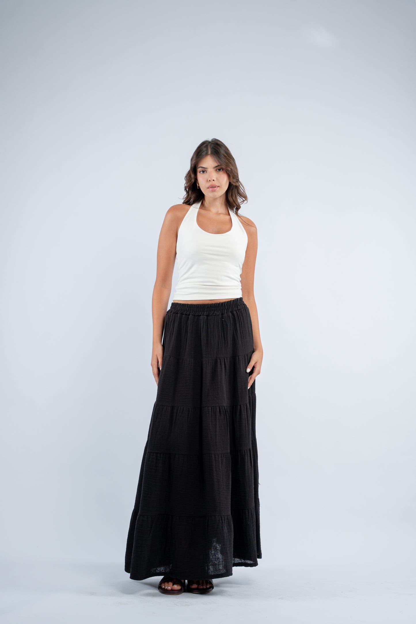Maxi linen skirt