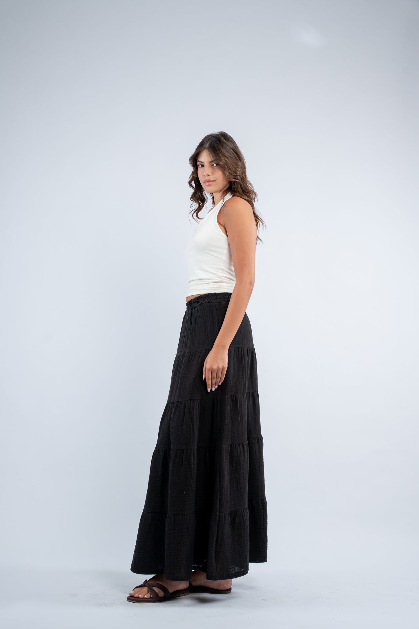 Maxi linen skirt