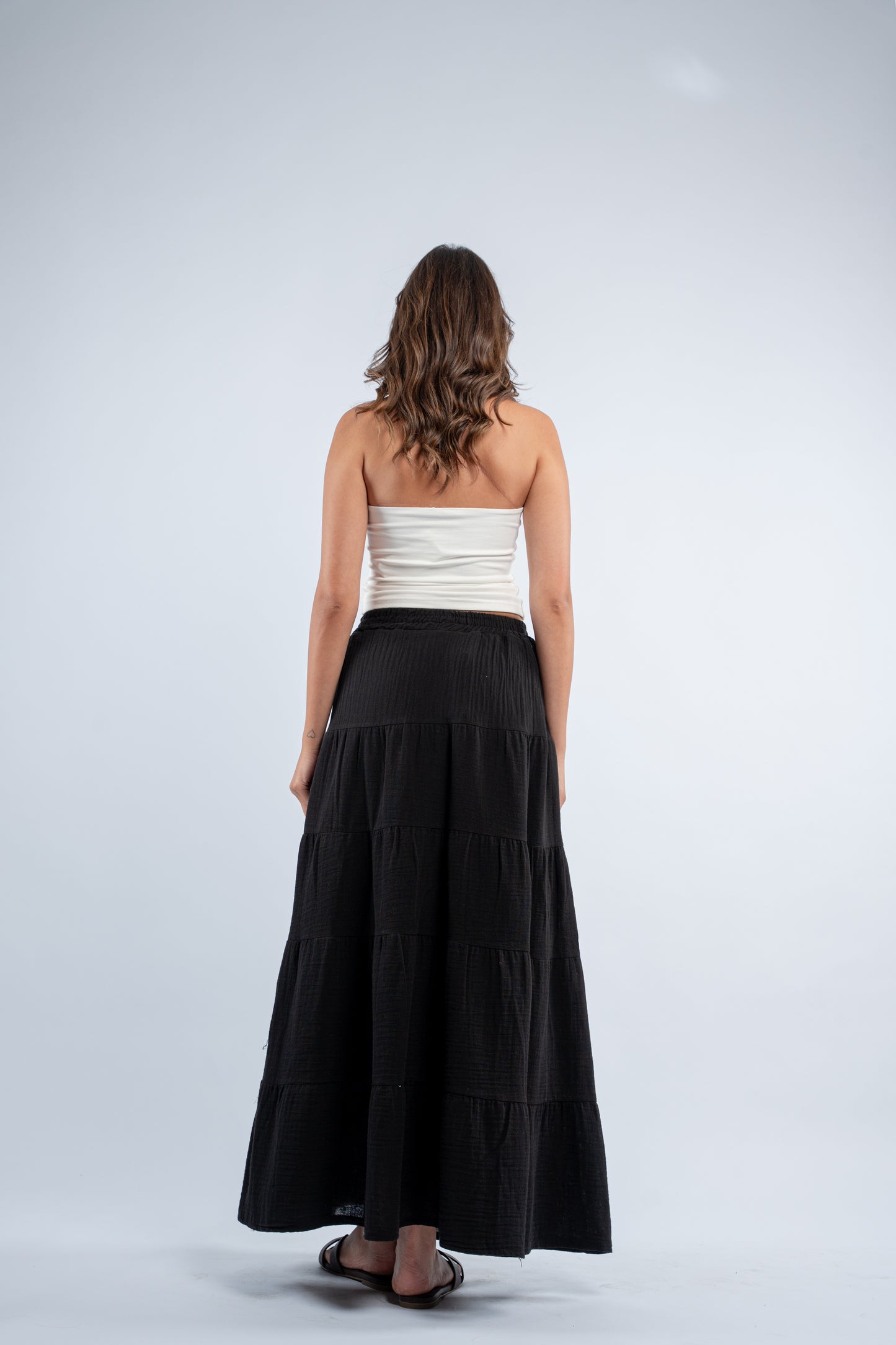 Maxi linen skirt