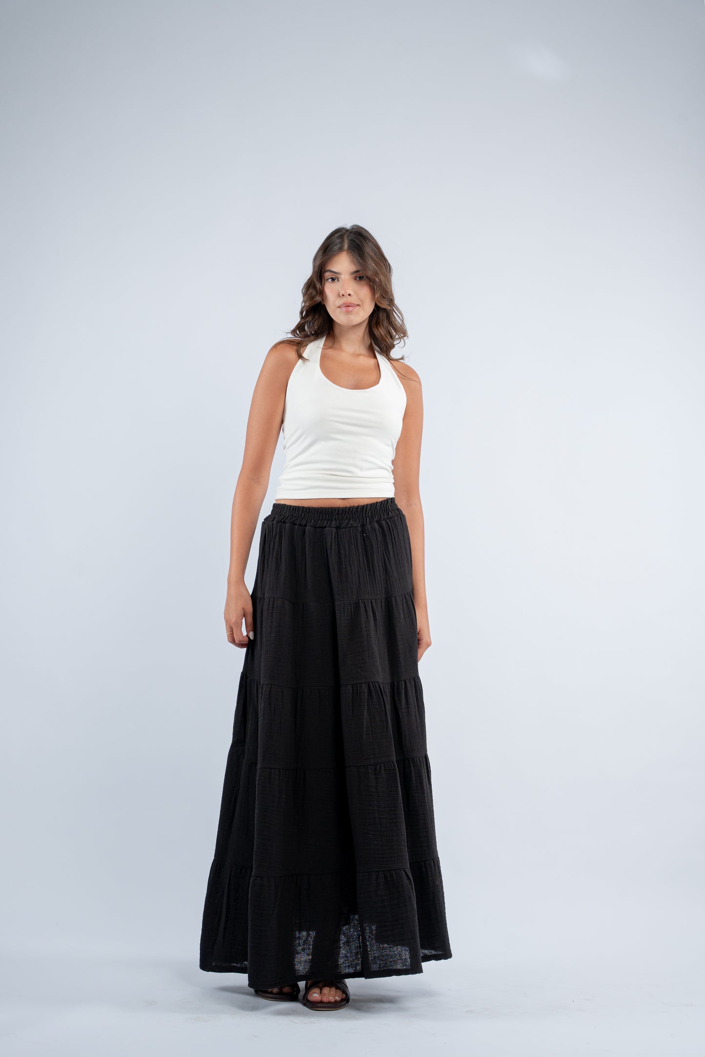 Maxi linen skirt