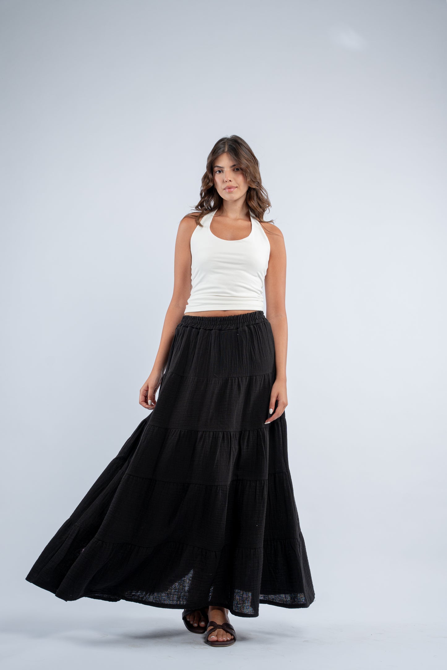 Maxi linen skirt