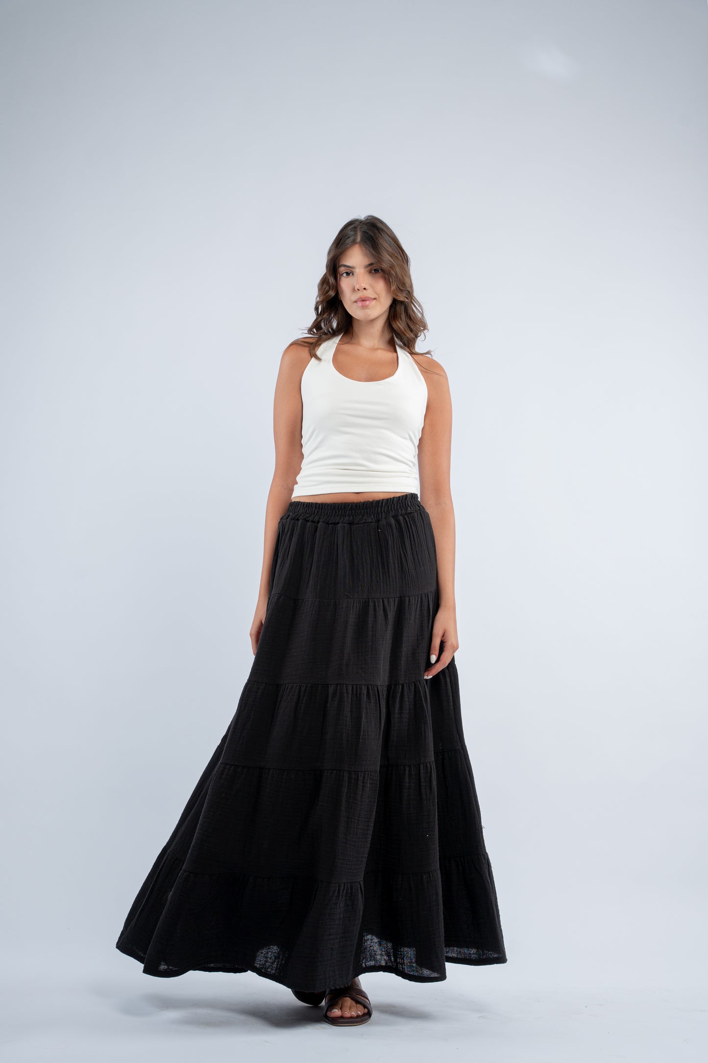 Maxi linen skirt