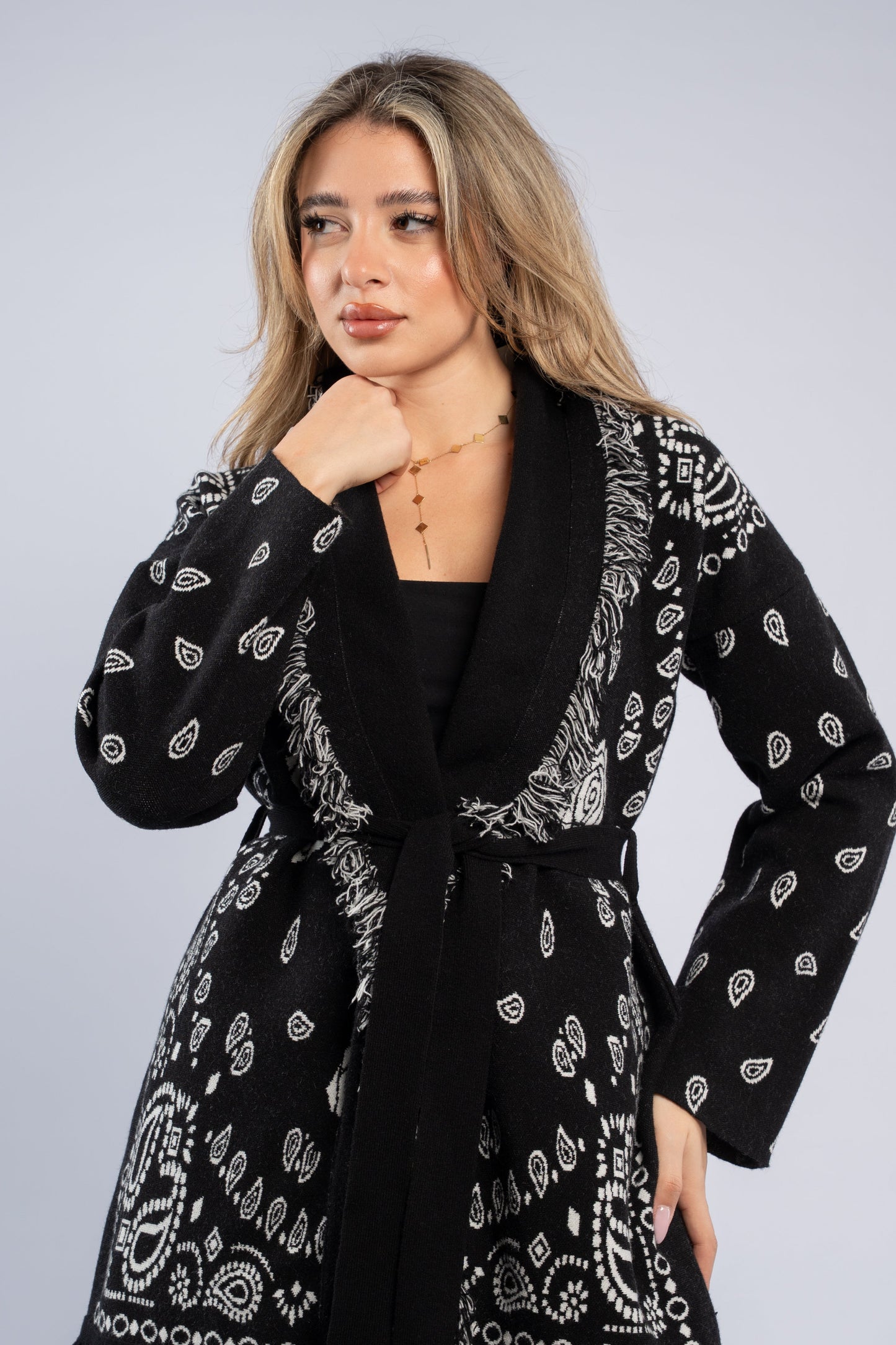 Western silhouette cardigan