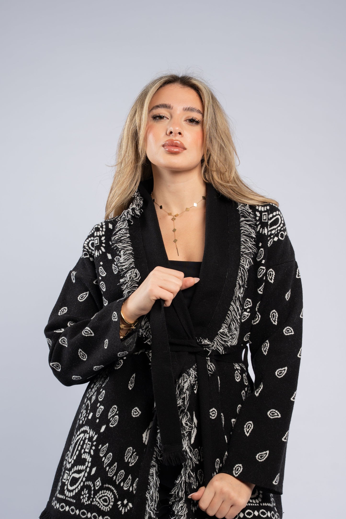 Western silhouette cardigan