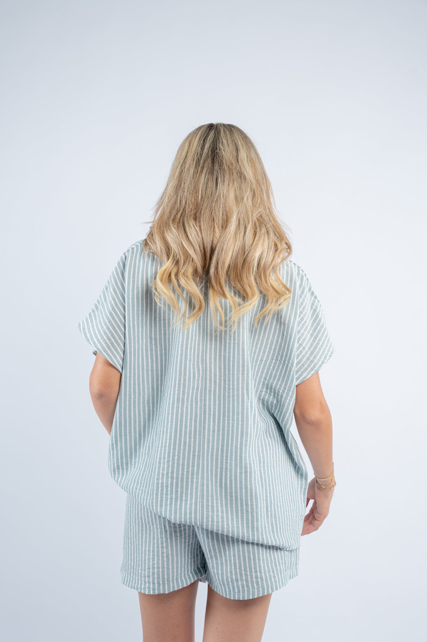 Striped short set
