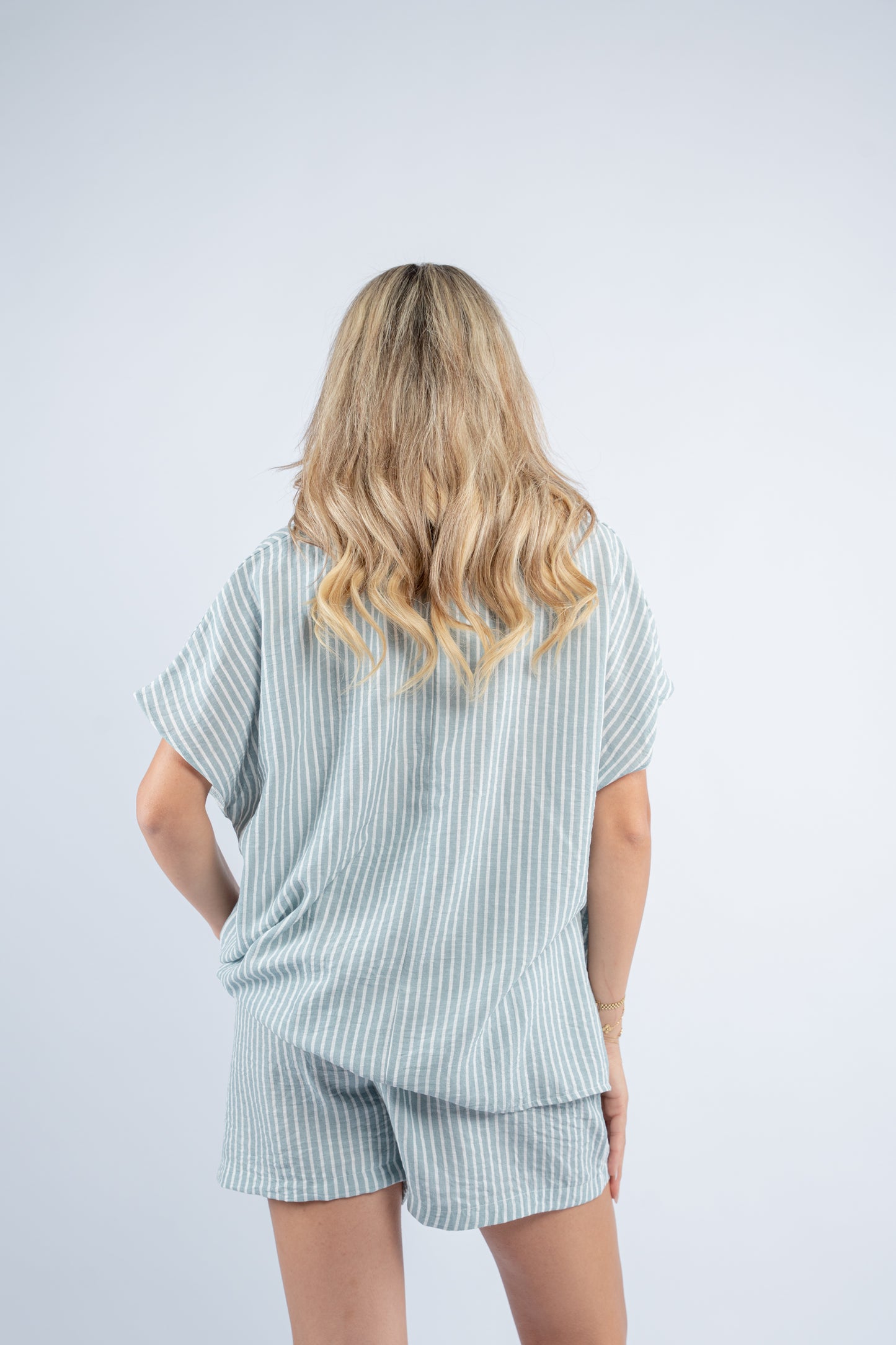 Striped short set