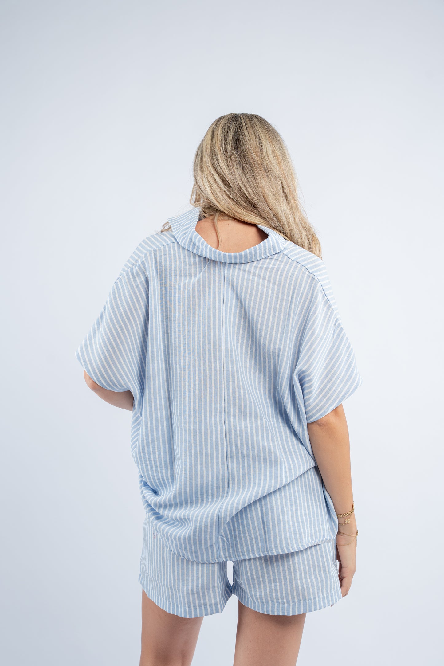 Striped short set