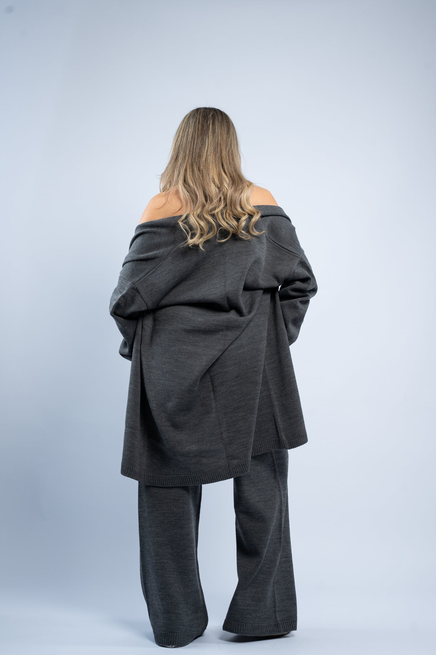 Cardigan three-piece wool set