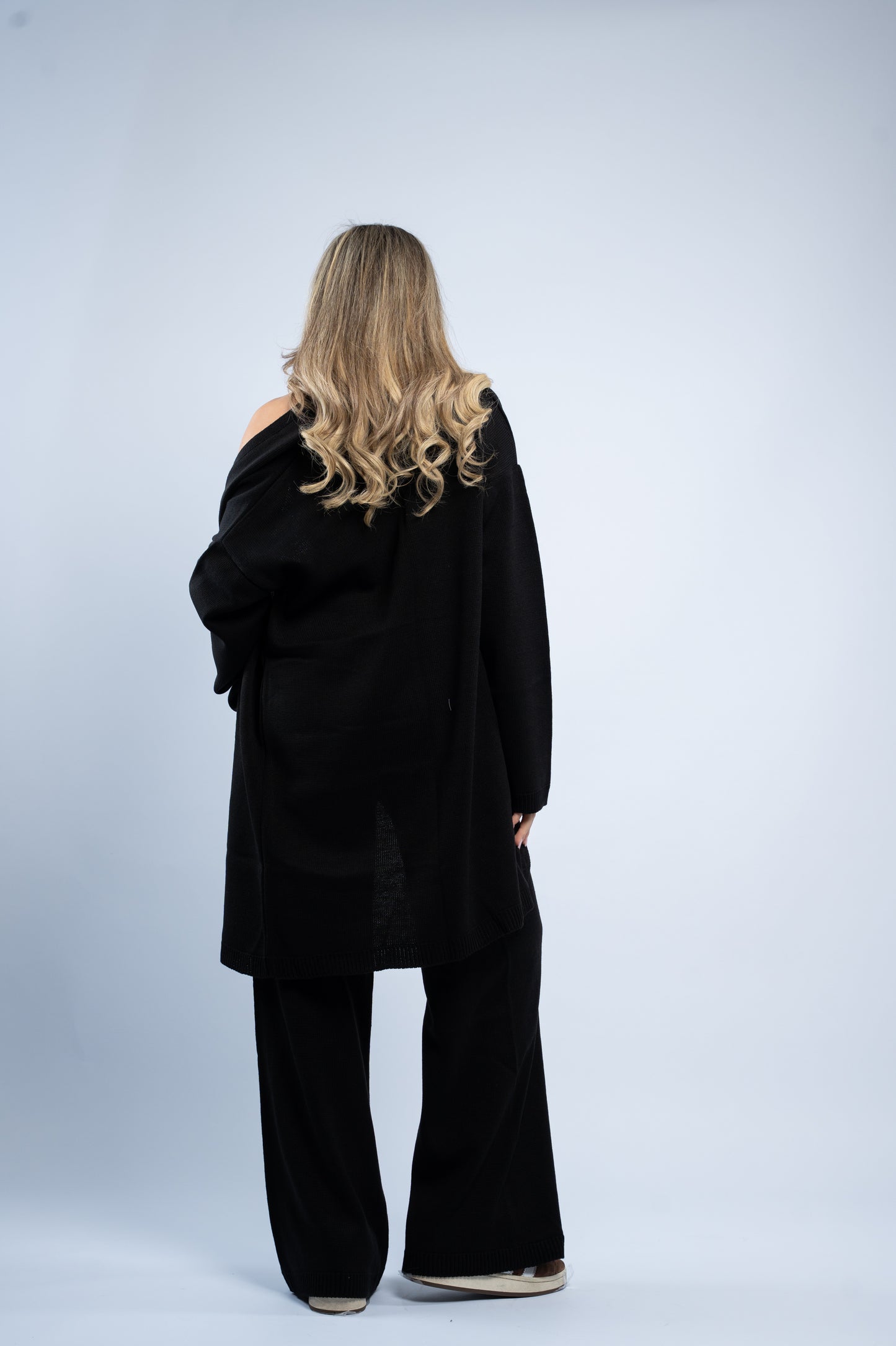 Cardigan three-piece wool set