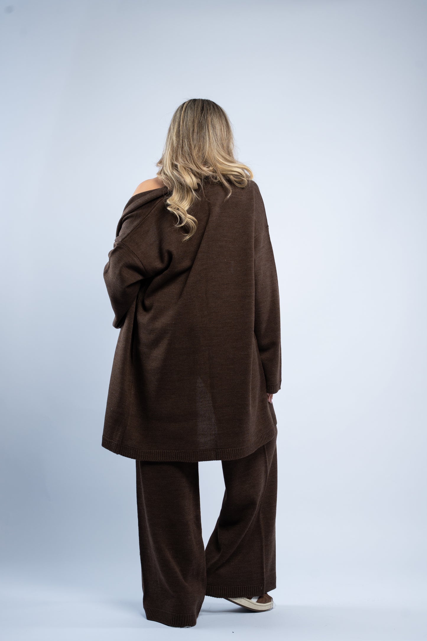 Cardigan three-piece wool set