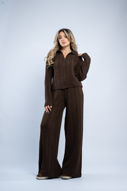 Braided zipper wool set