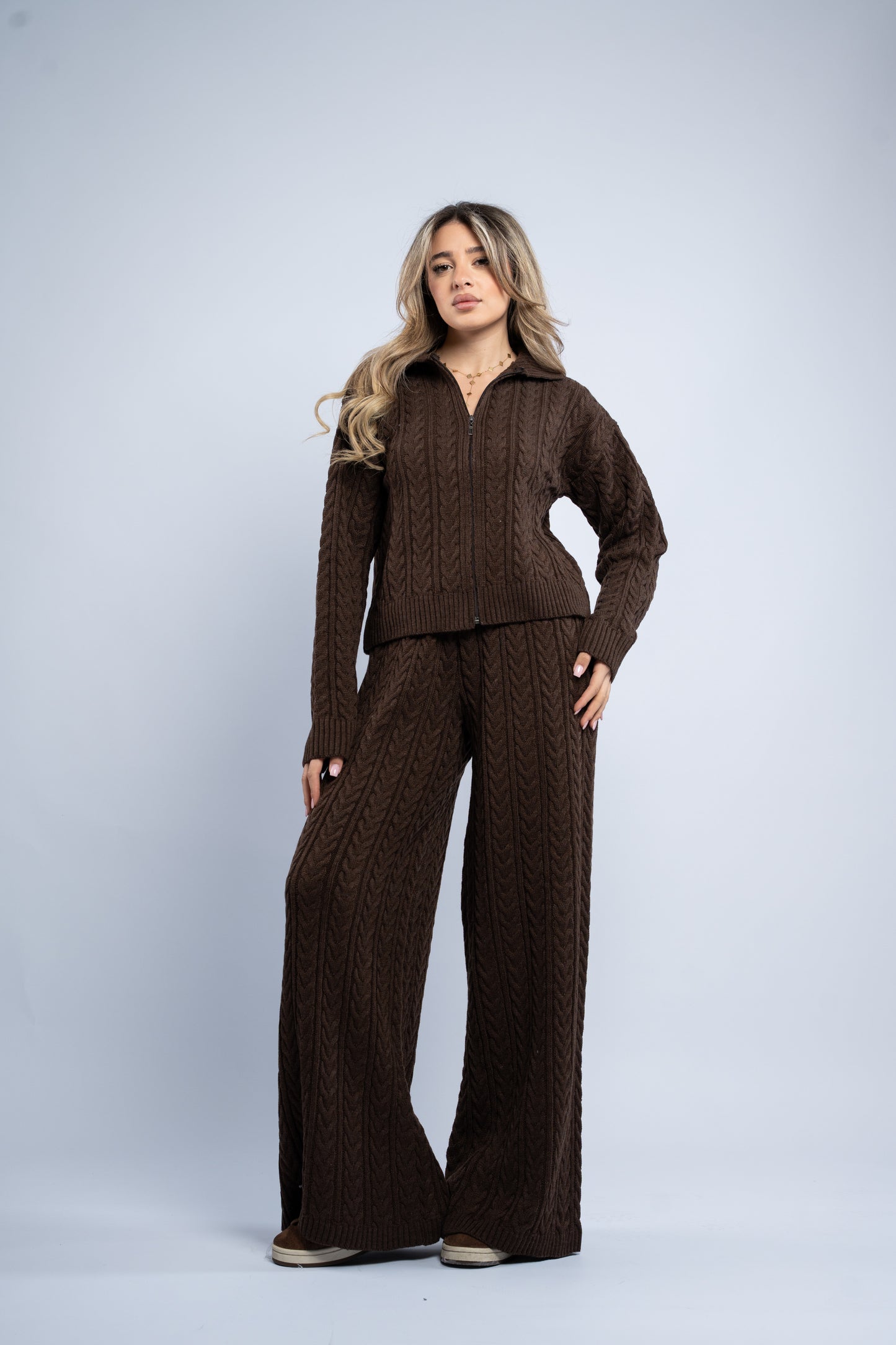 Braided zipper wool set