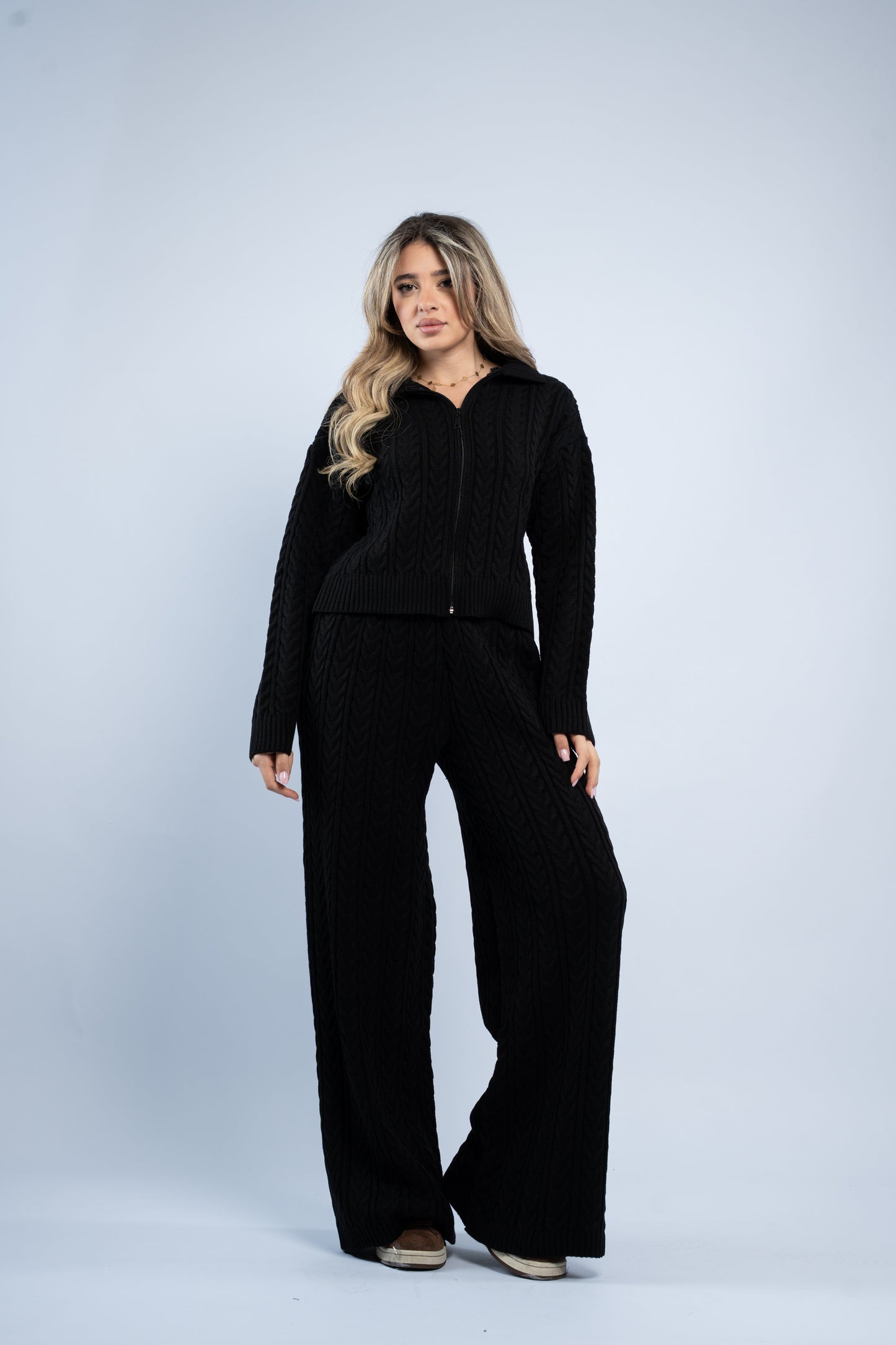 Braided zipper wool set