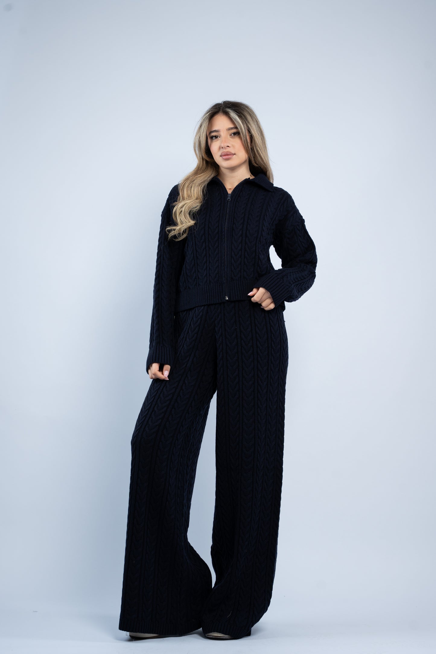 Braided zipper wool set