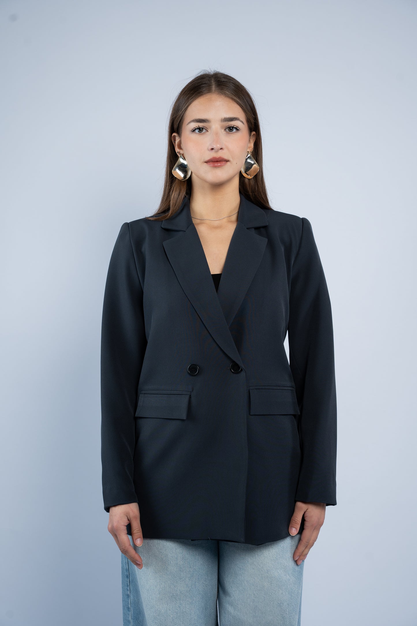 Oversized blazer with buttons