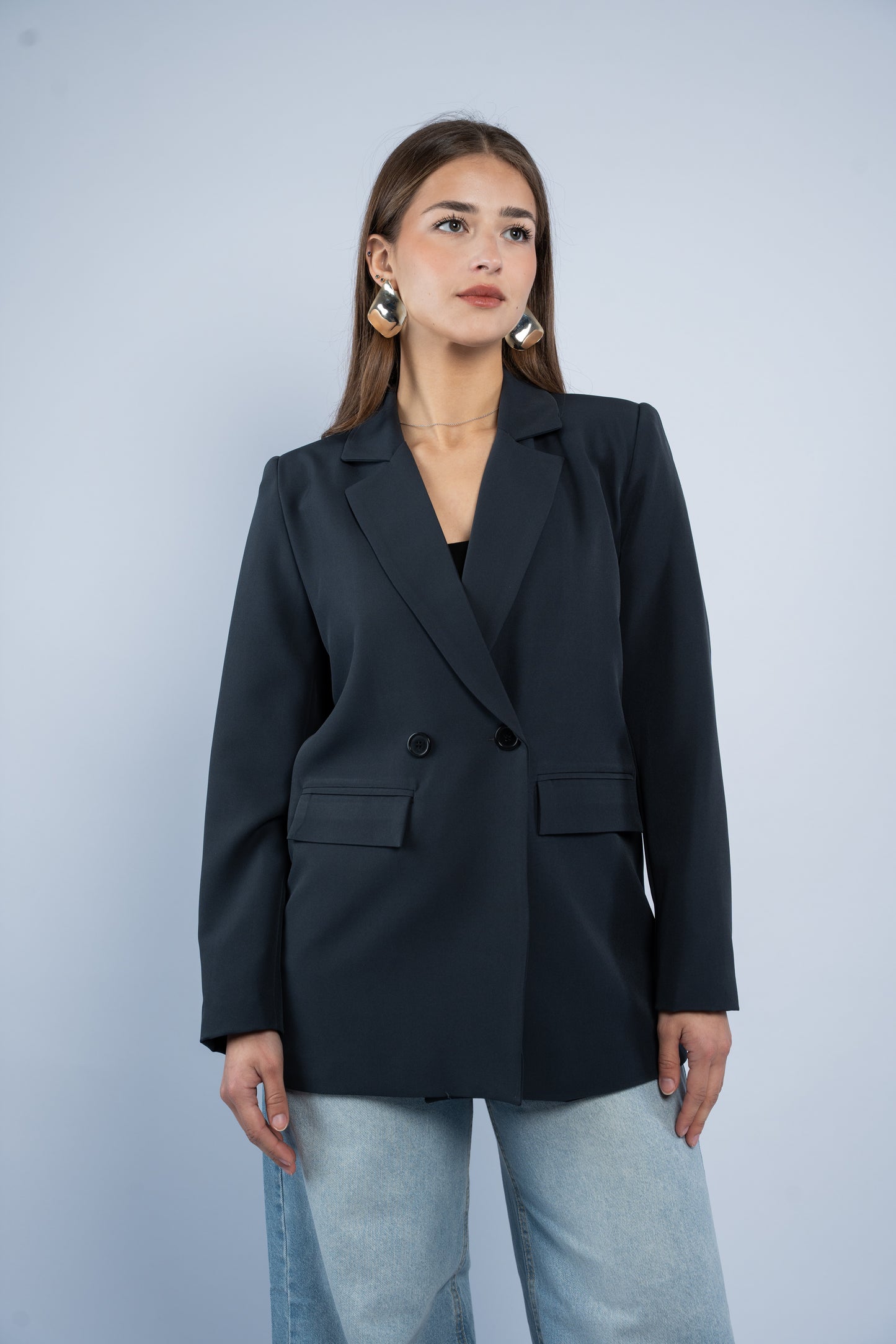 Oversized blazer with buttons