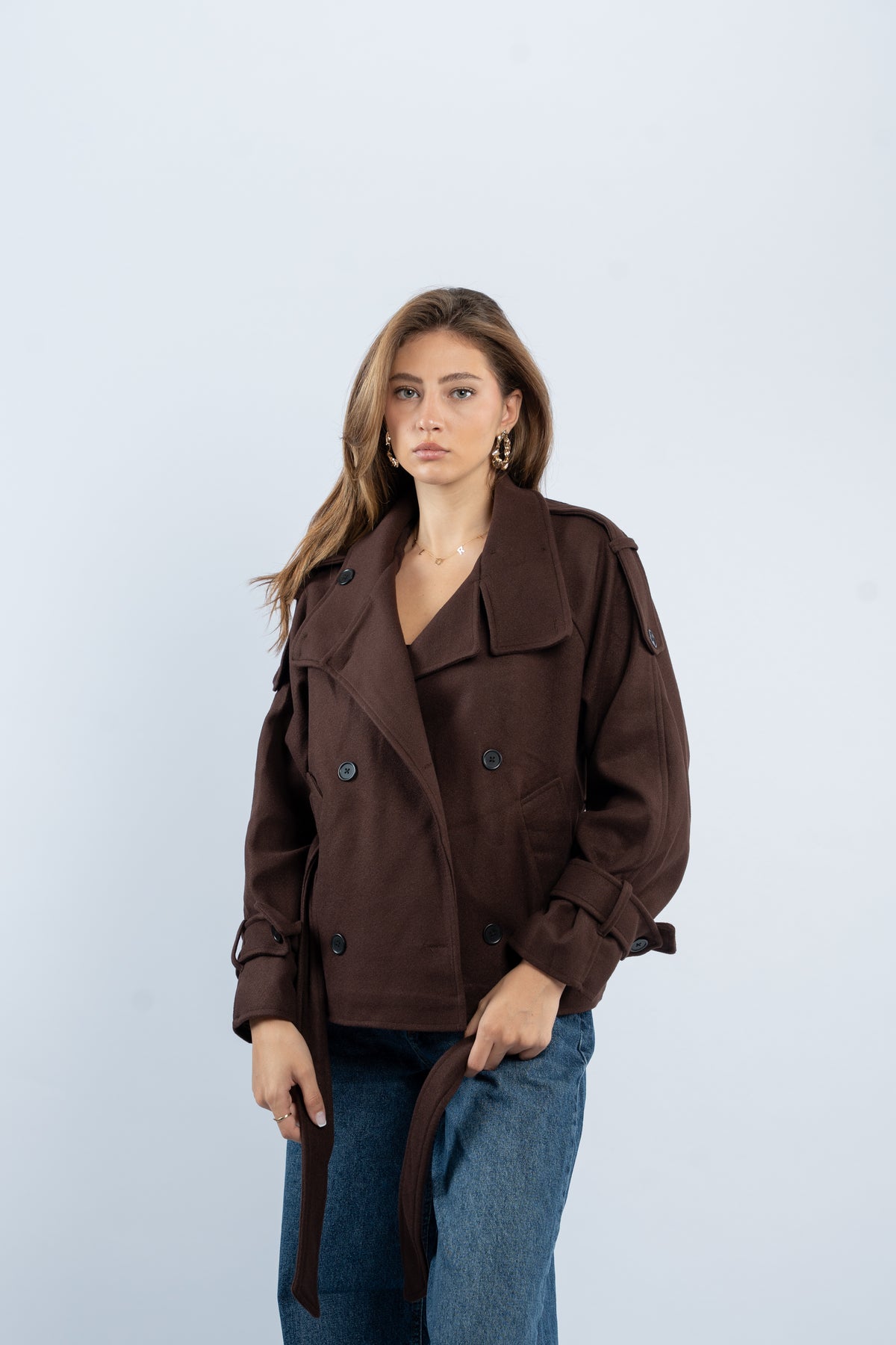 Belted Joukh jacket