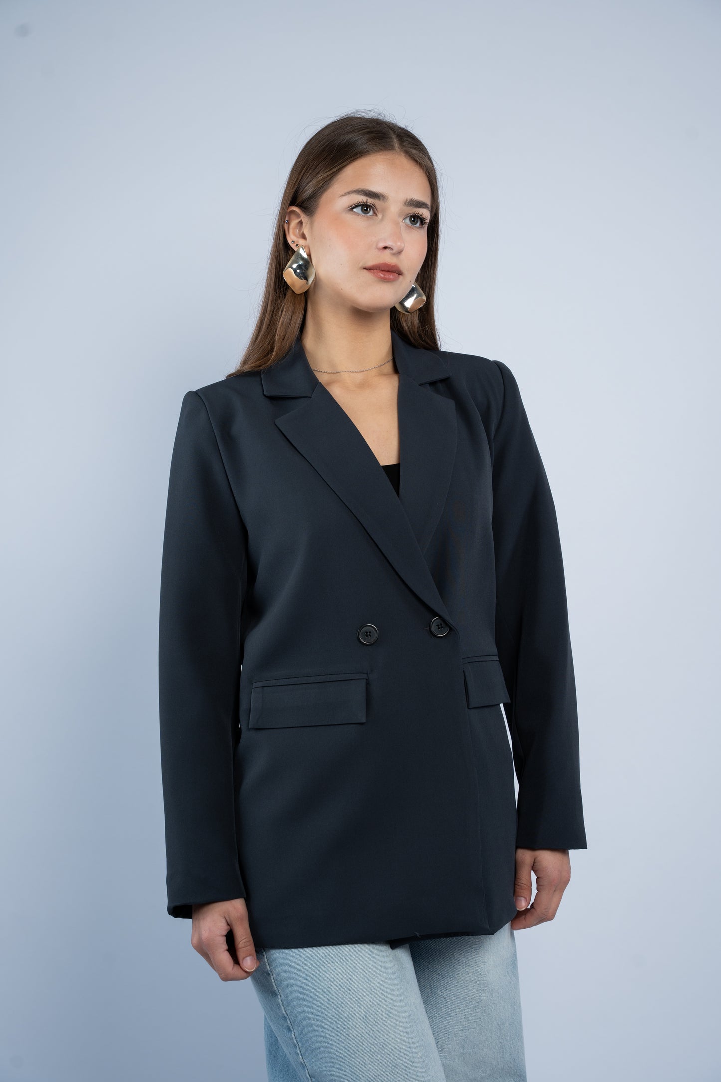 Oversized blazer with buttons