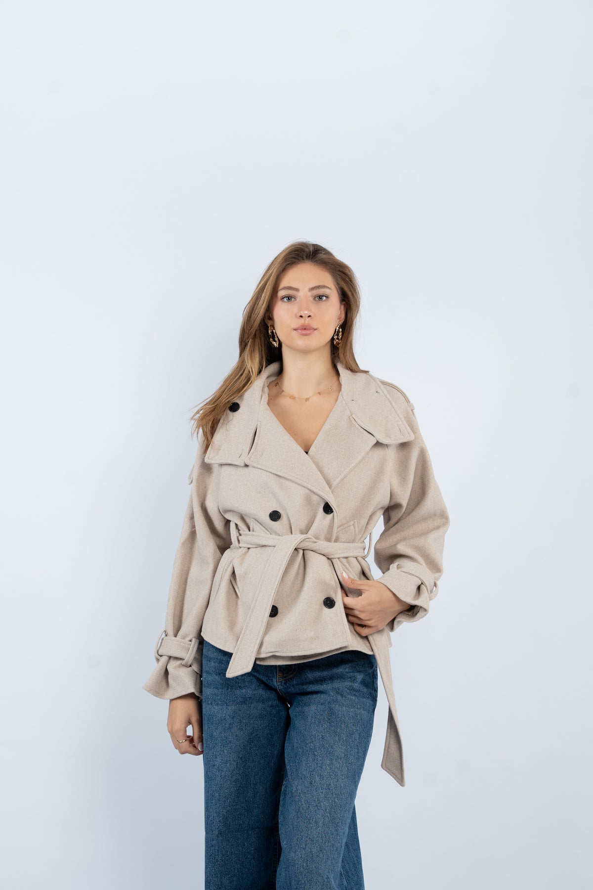 Belted Joukh jacket