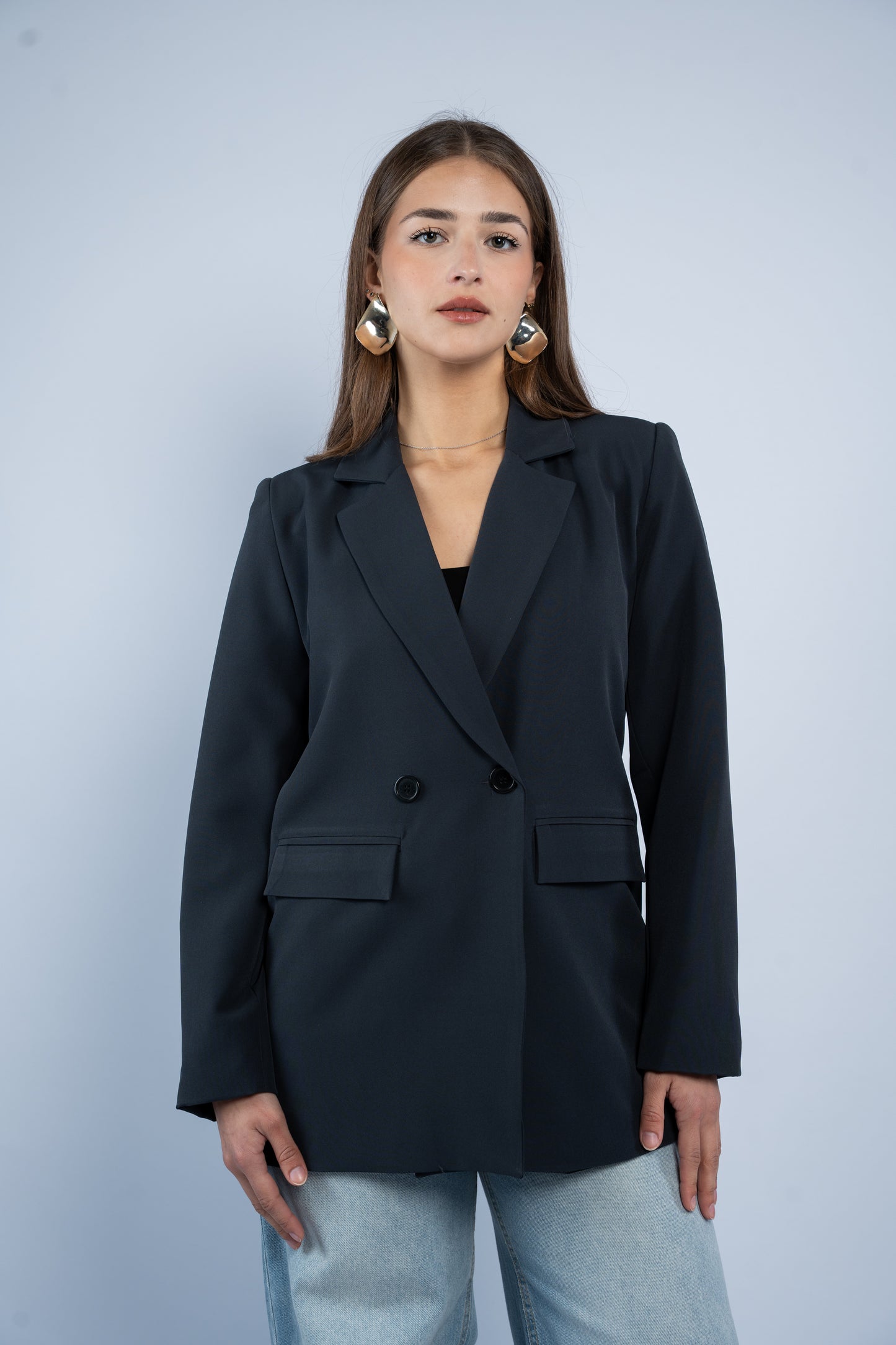 Oversized blazer with buttons
