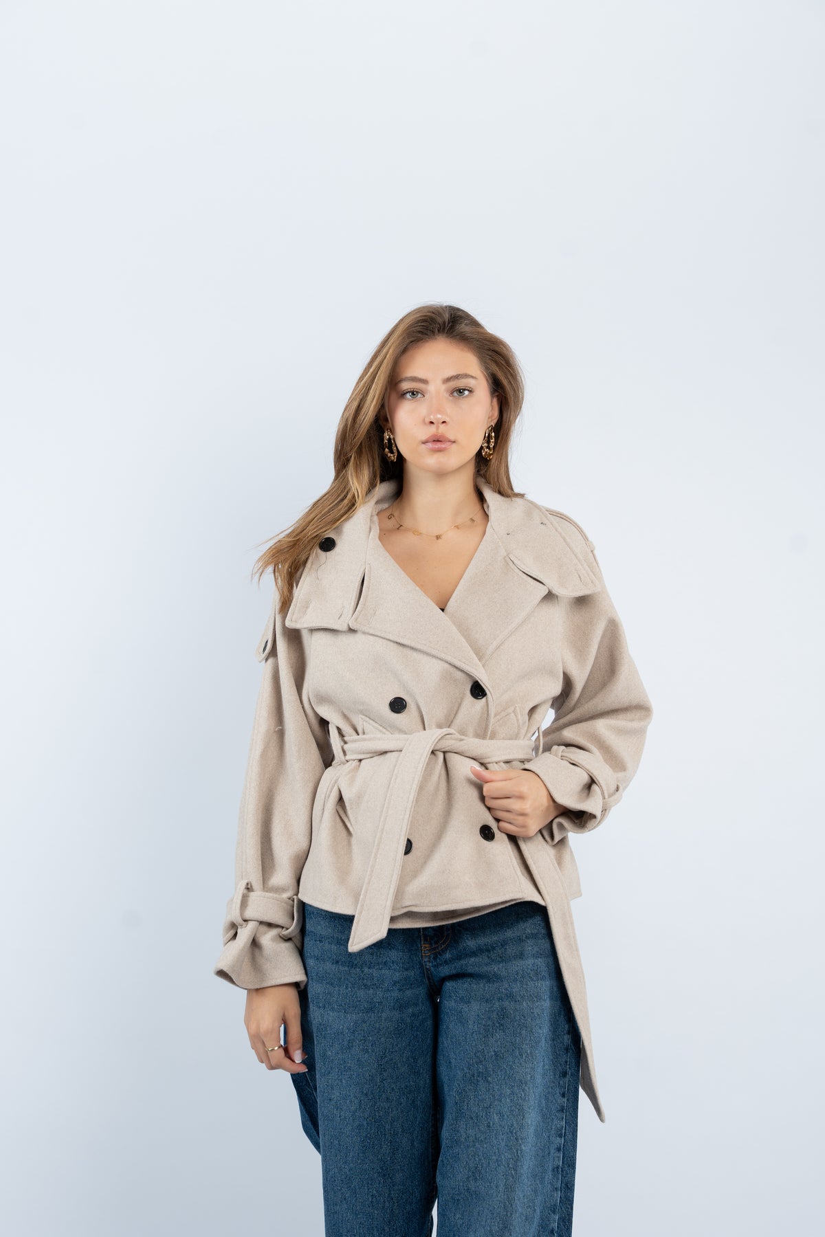 Belted Joukh jacket
