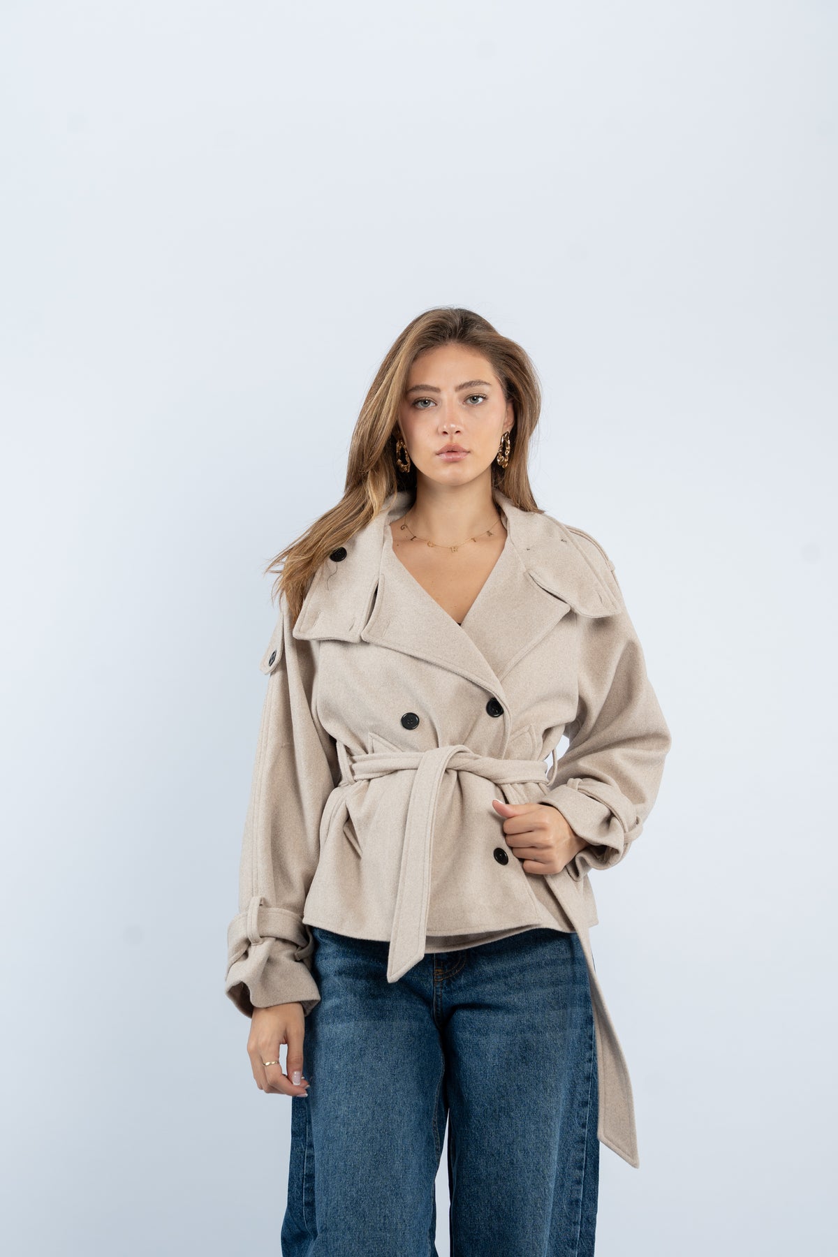 Belted Joukh jacket