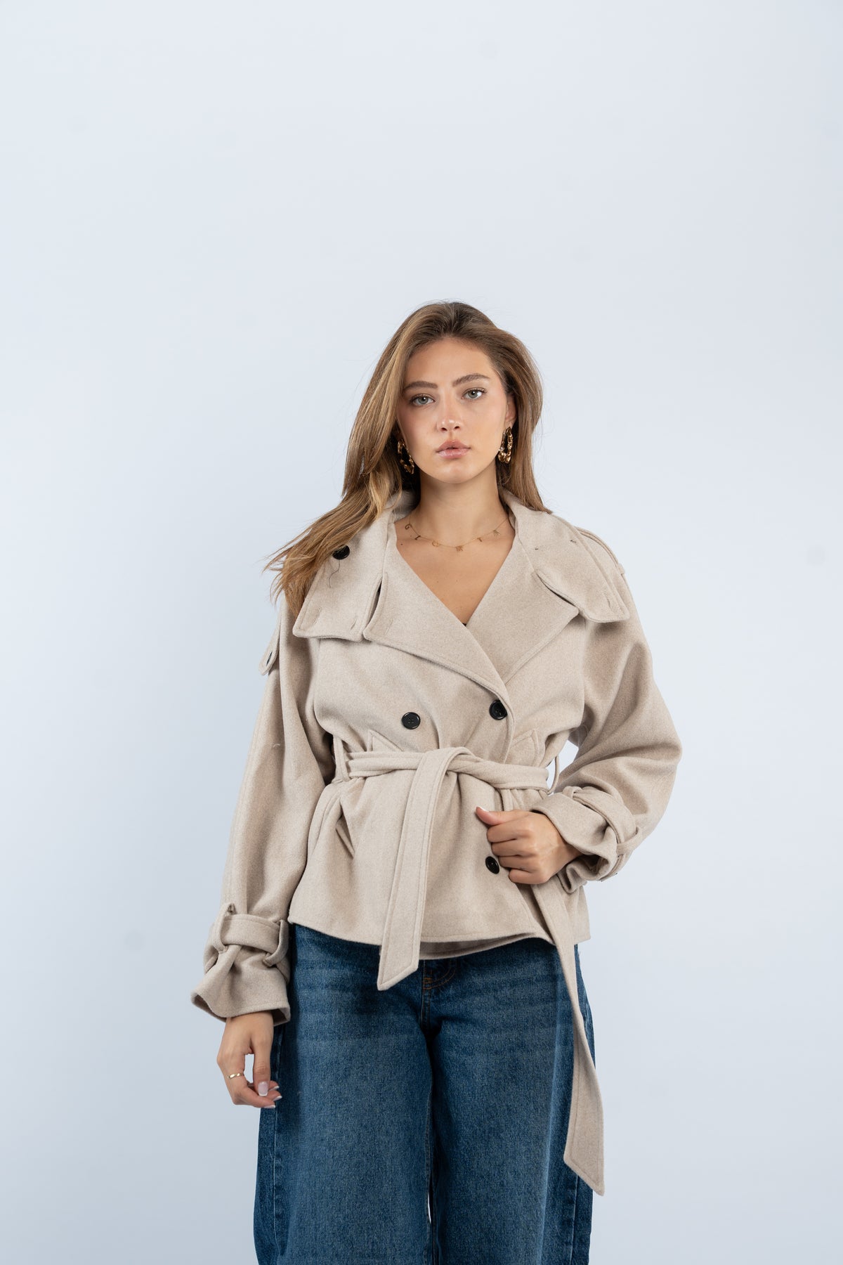 Belted Joukh jacket