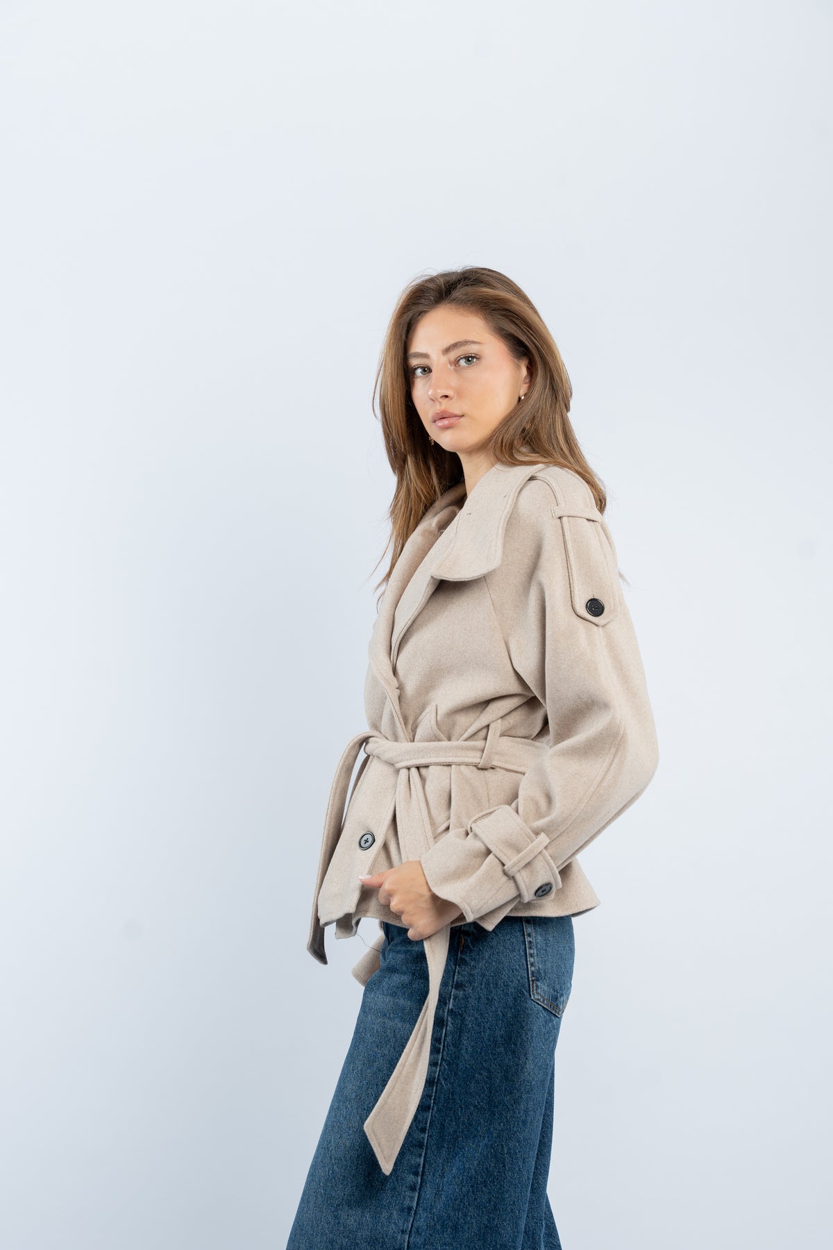 Belted Joukh jacket