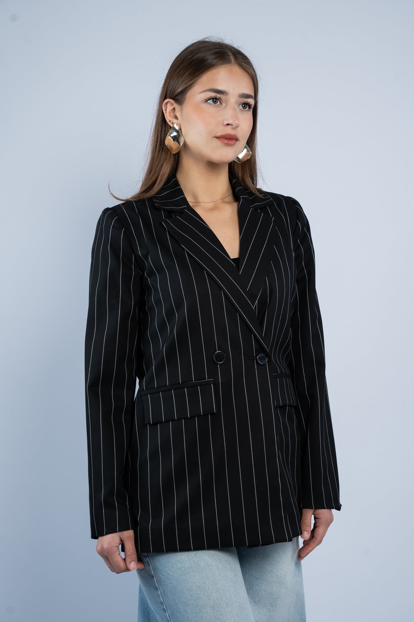 Oversized blazer with buttons