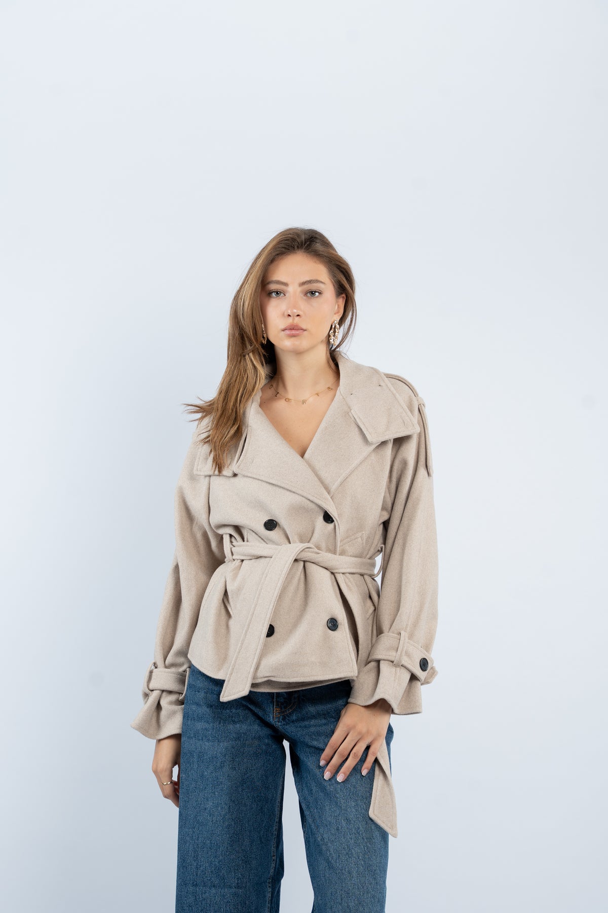 Belted Joukh jacket