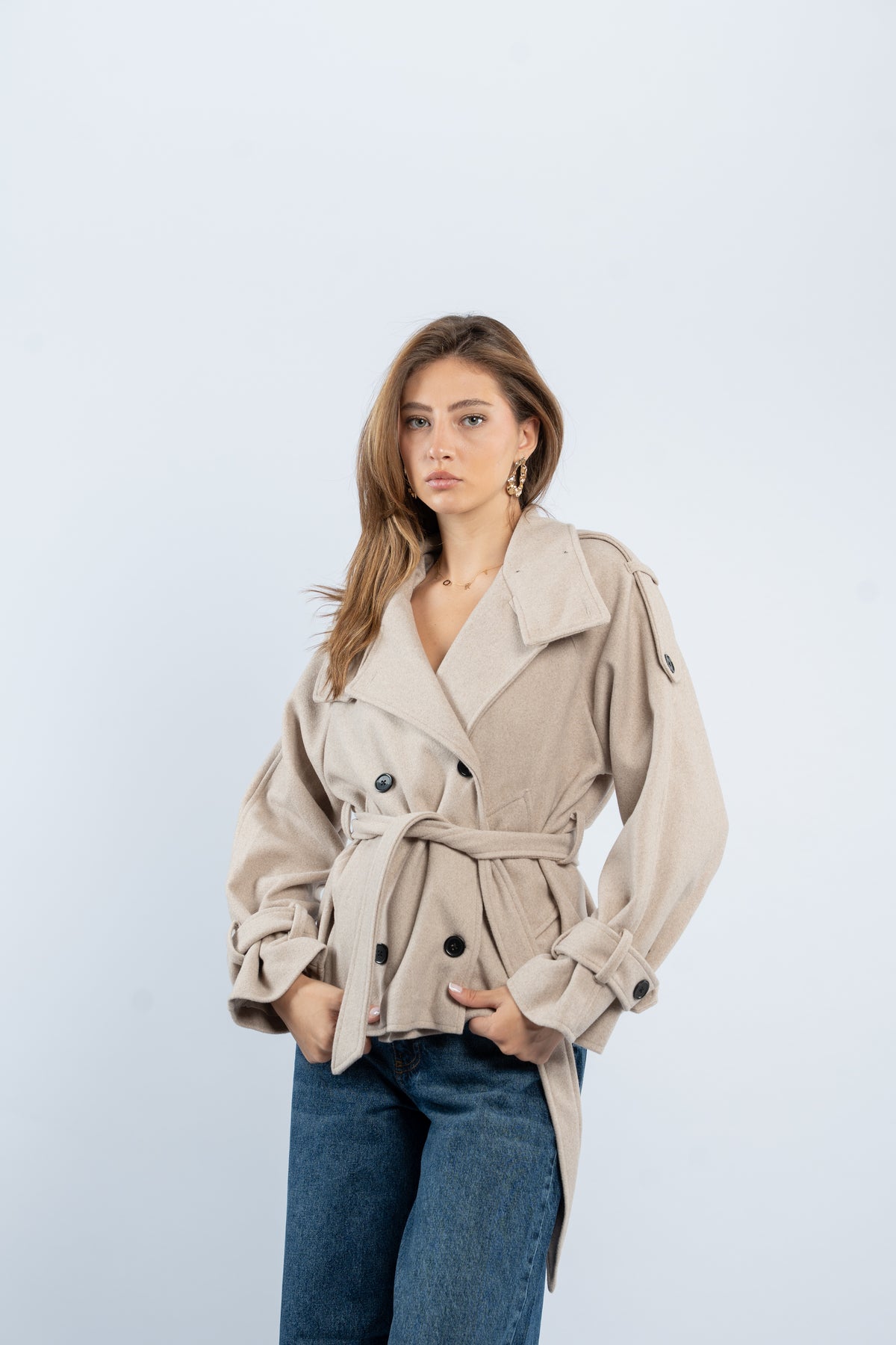 Belted Joukh jacket