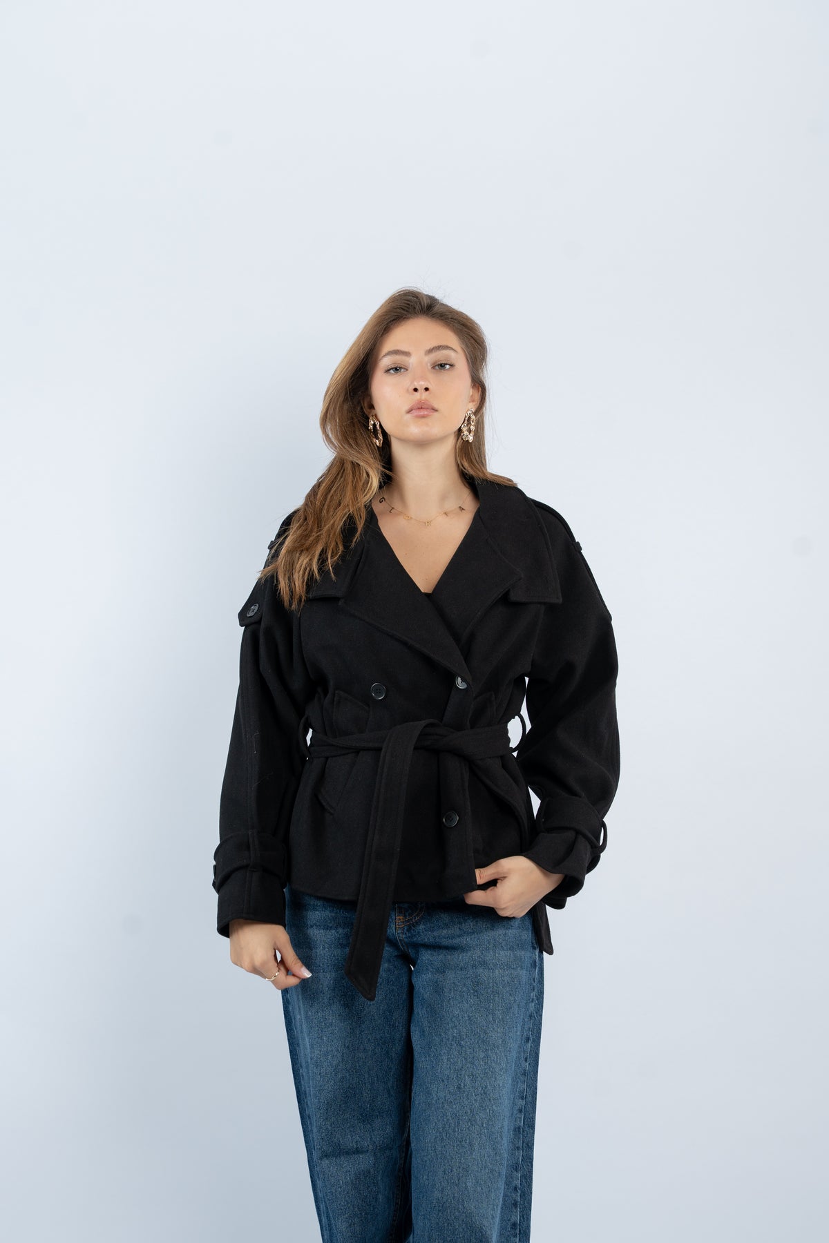 Belted Joukh jacket
