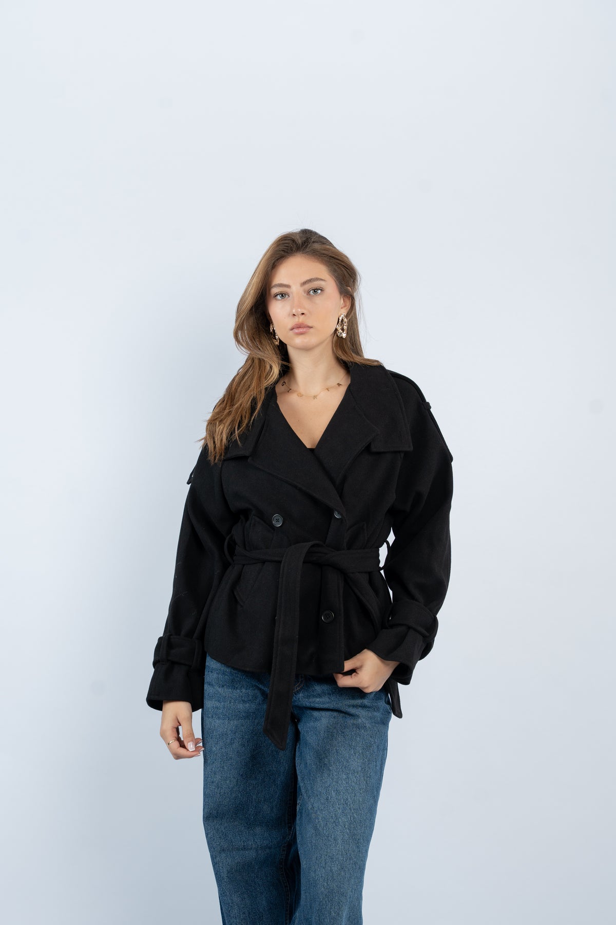 Belted Joukh jacket