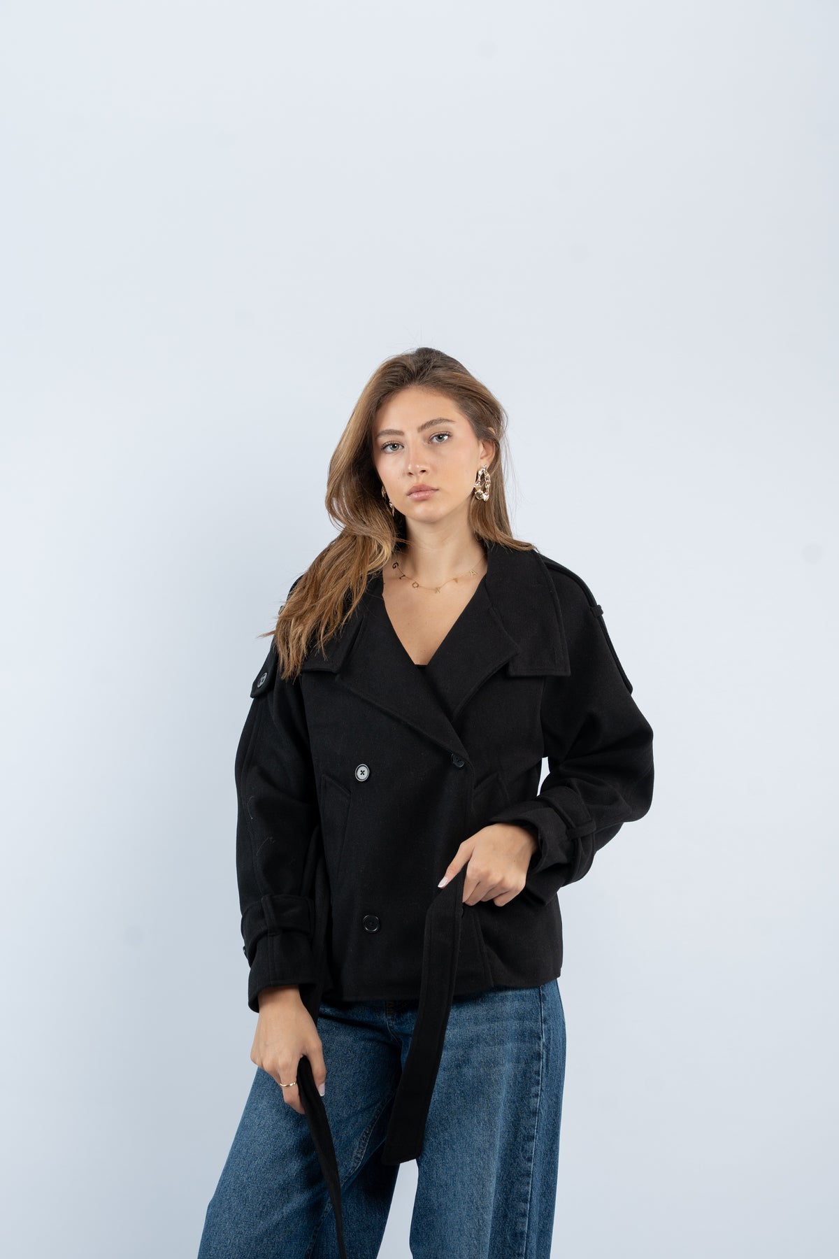 Belted Joukh jacket