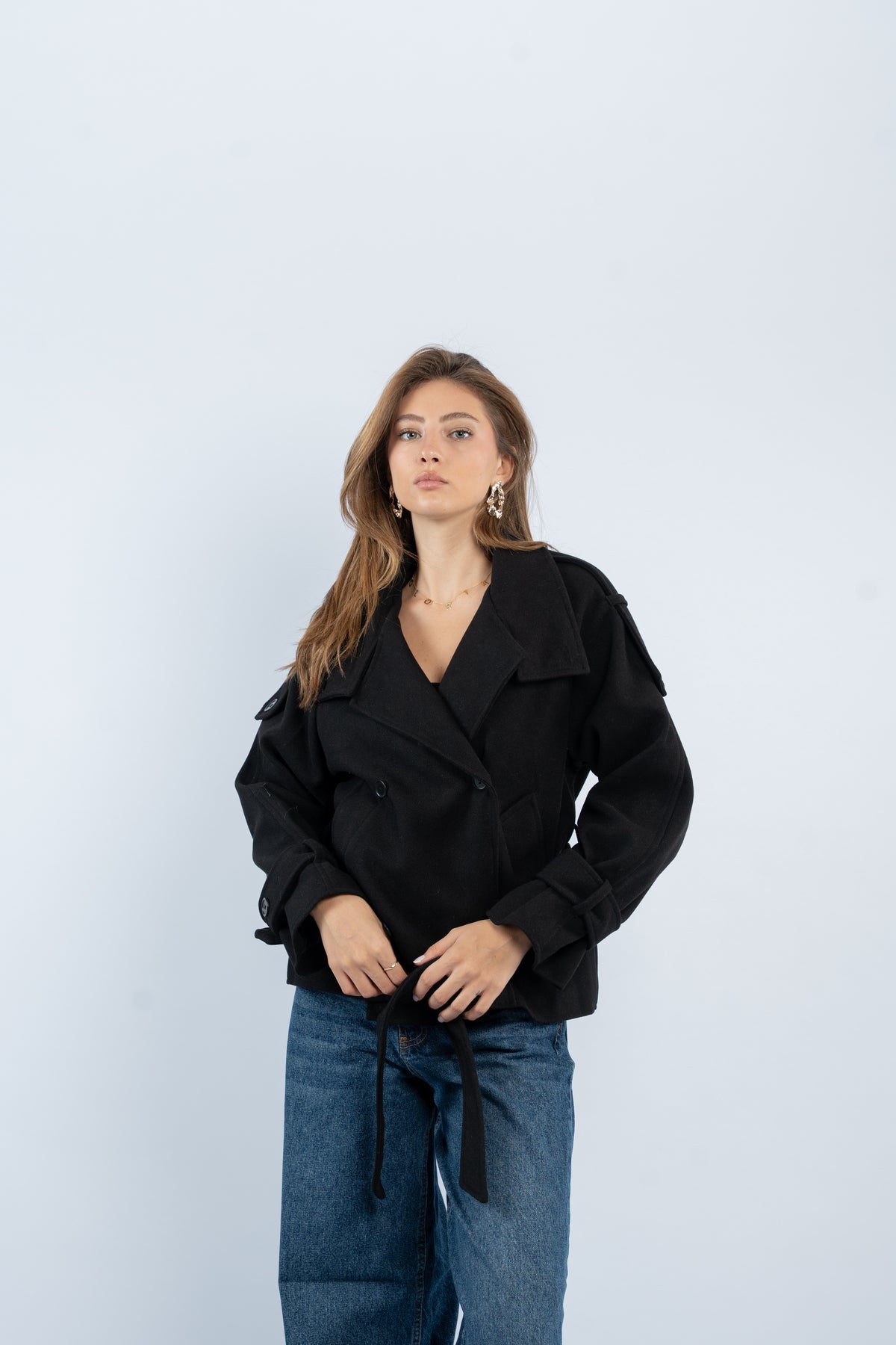 Belted Joukh jacket