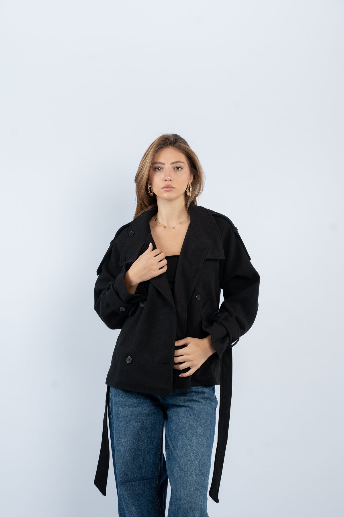Belted Joukh jacket