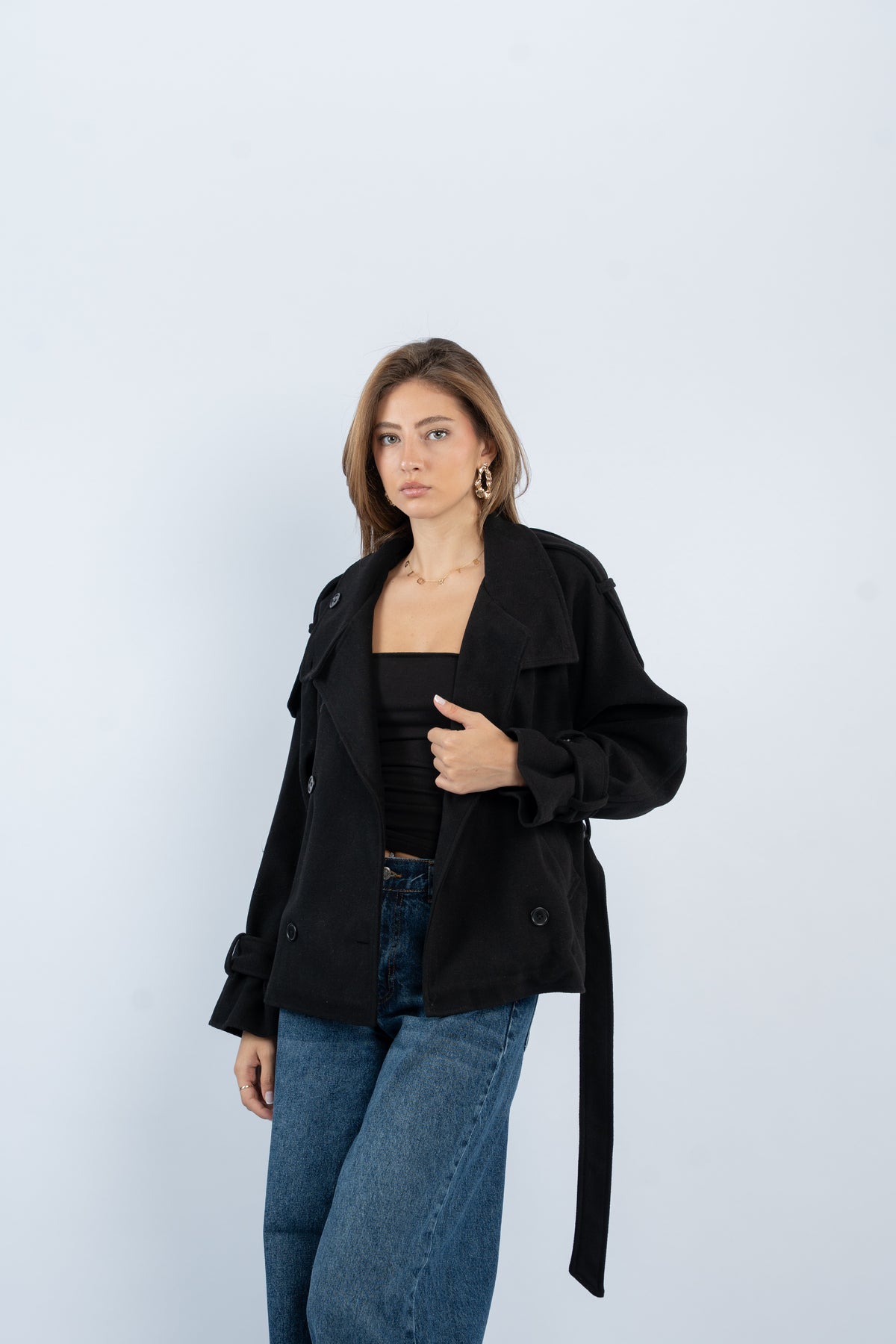 Belted Joukh jacket