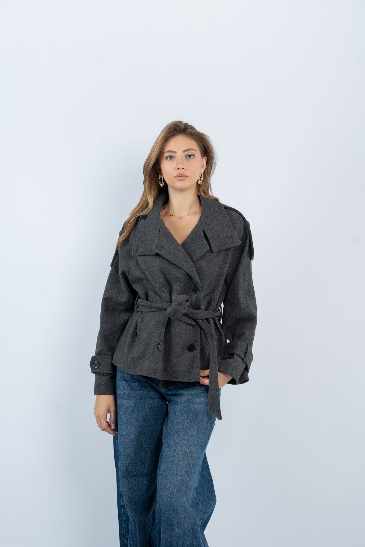 Belted Joukh jacket