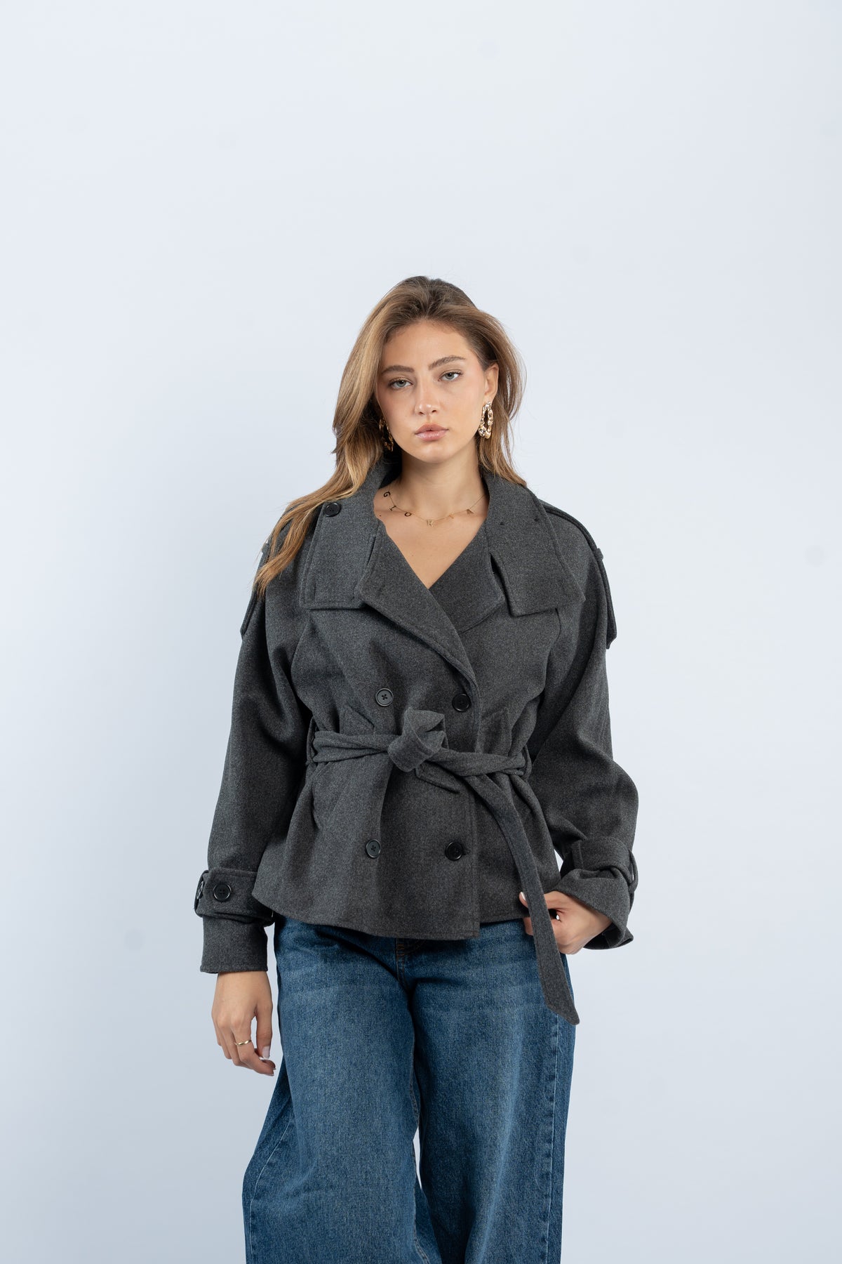 Belted Joukh jacket